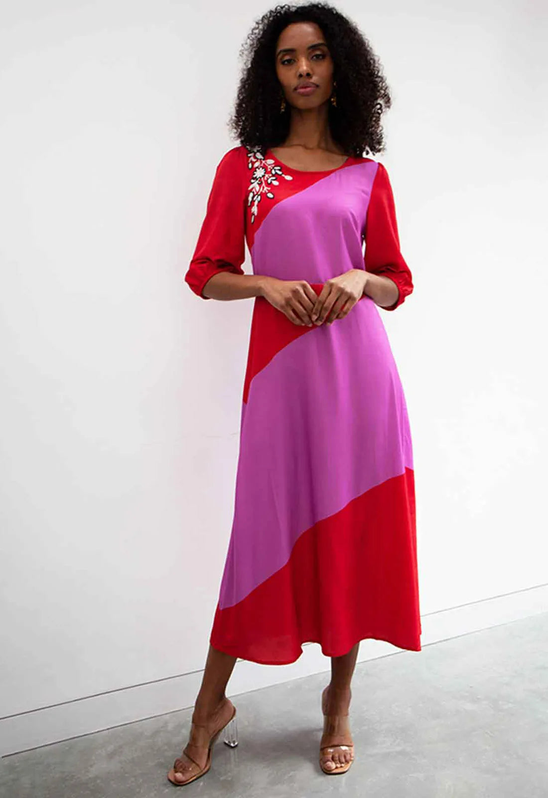 Raishma Studio Red Lydia Print Dress