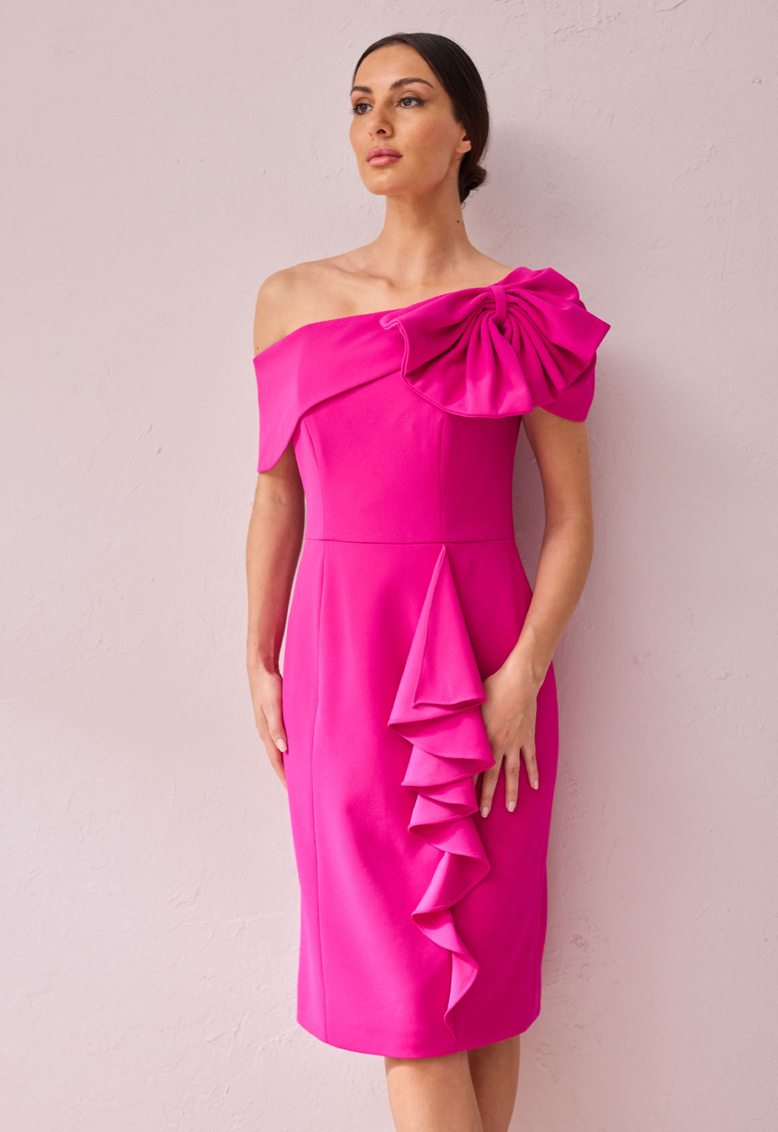 strapless open back dress Samantha Jane Pink Meghan Cocktail Dress