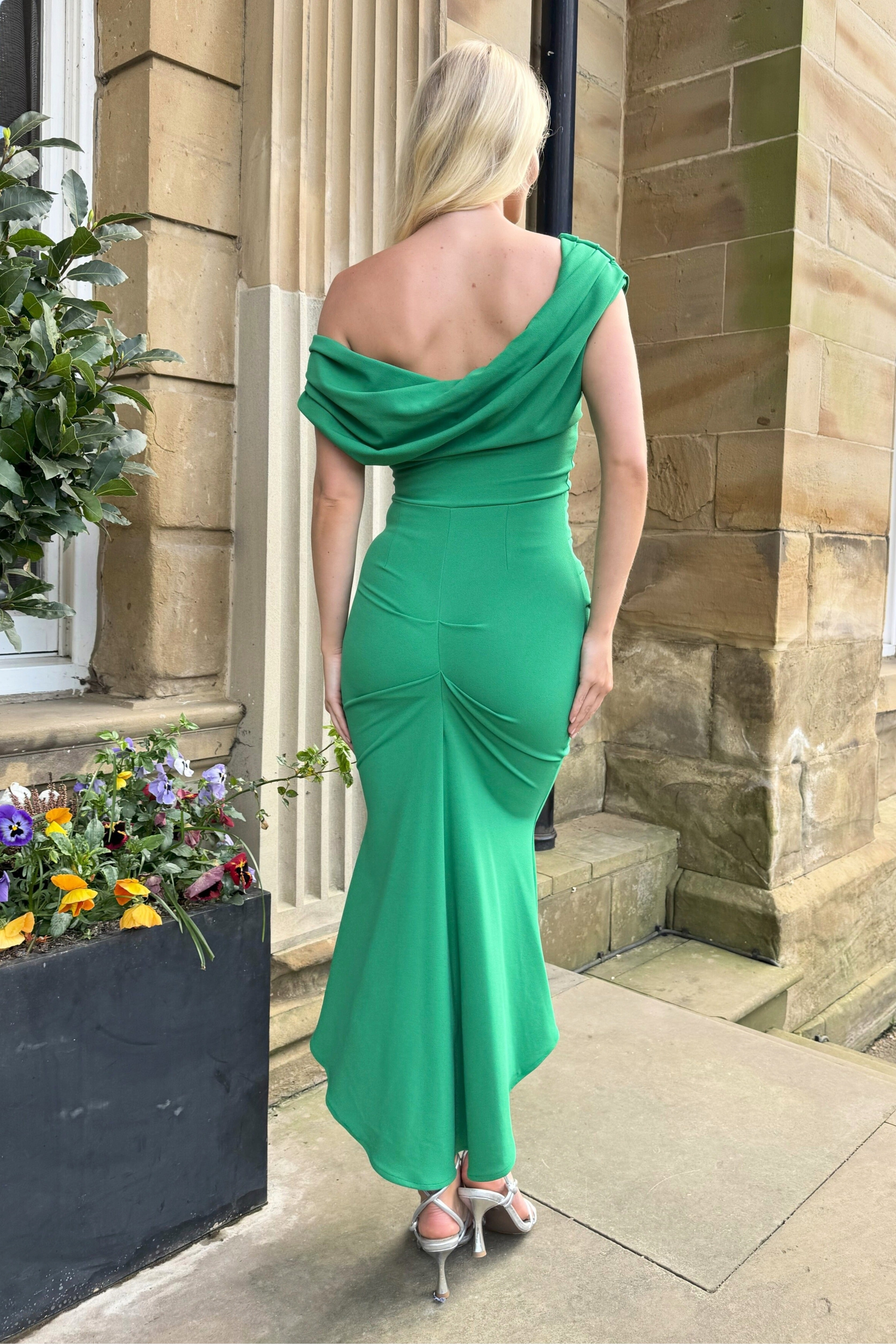 Atom Label Emerald Green Mercury Midi Dress