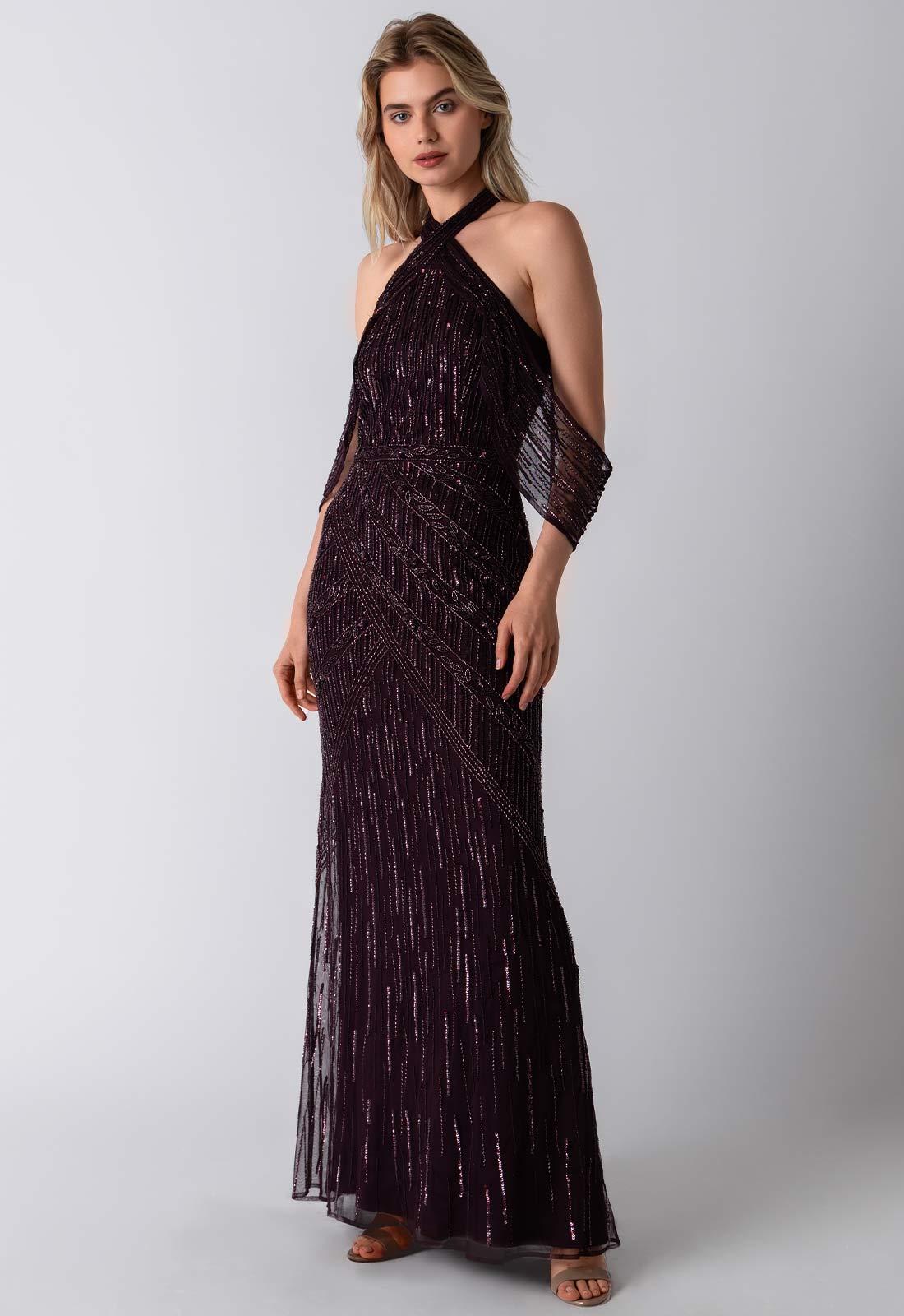 Raishma Couture Burgundy Mia Maxi Dress