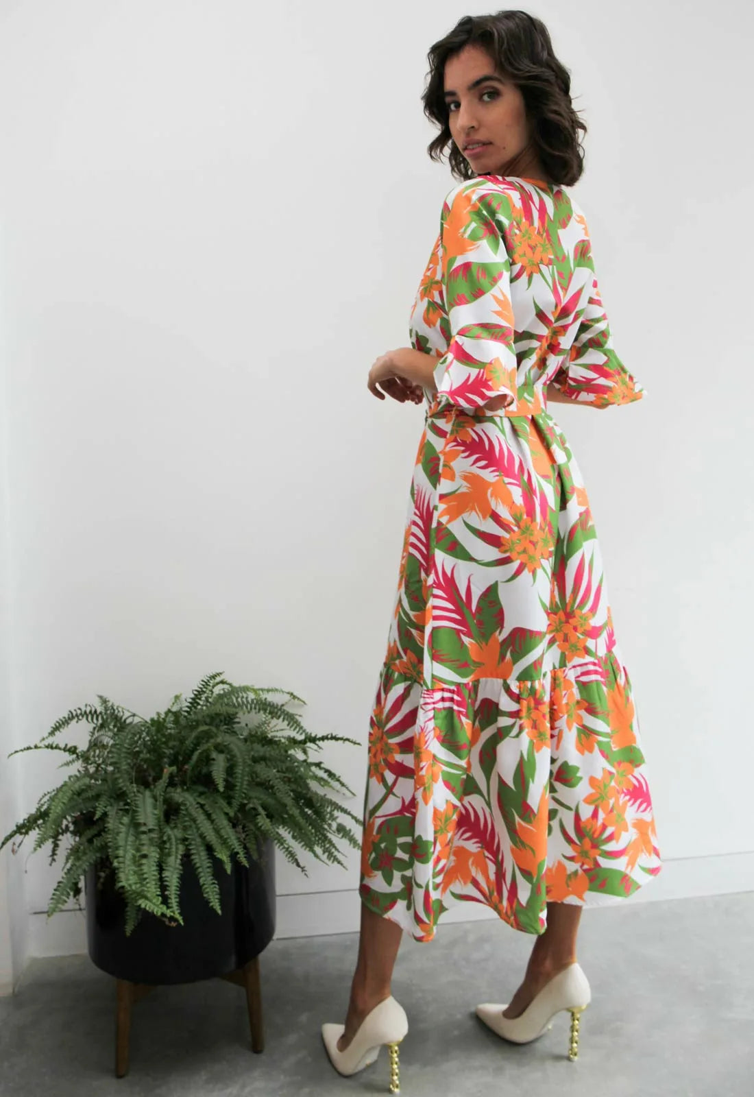 Joy's Closet Multicolour Flora Midi Dress