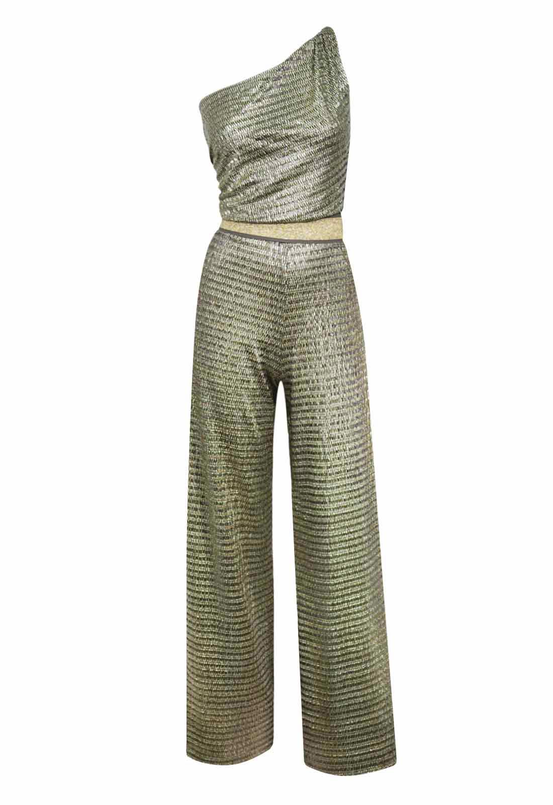 Me & Thee Gold Night Owl Jumpsuit