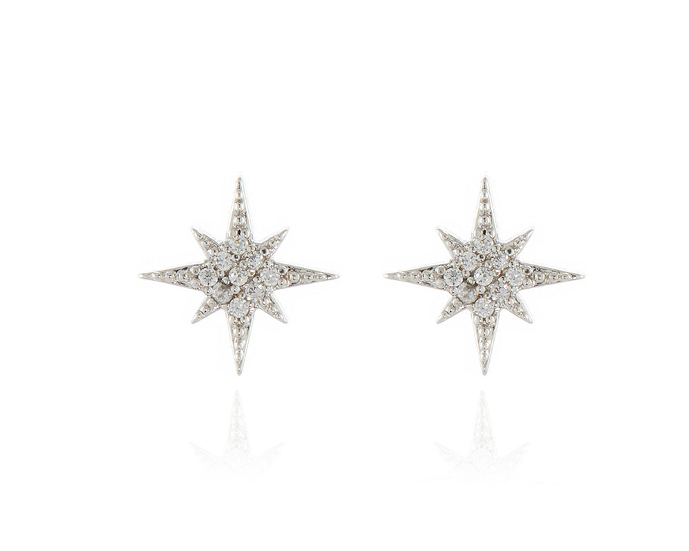 Cachet London North Star Silver Earrings