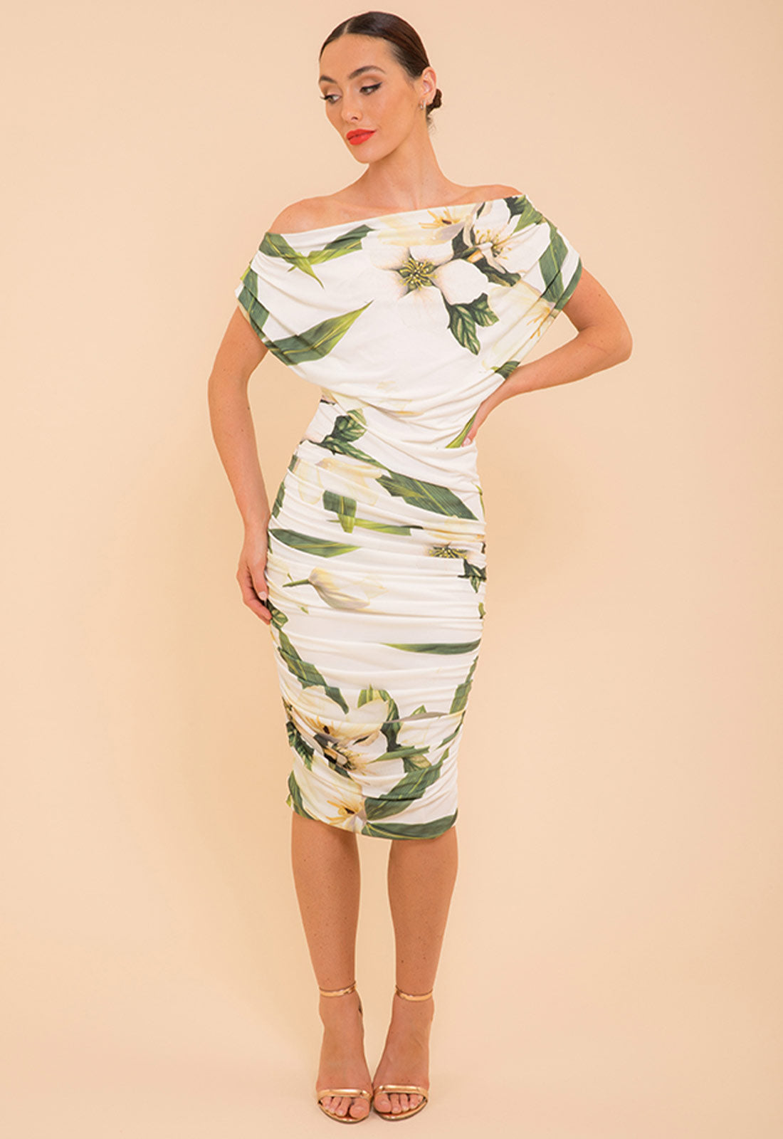 Atom Label Ivory Floral Oxygen Dress