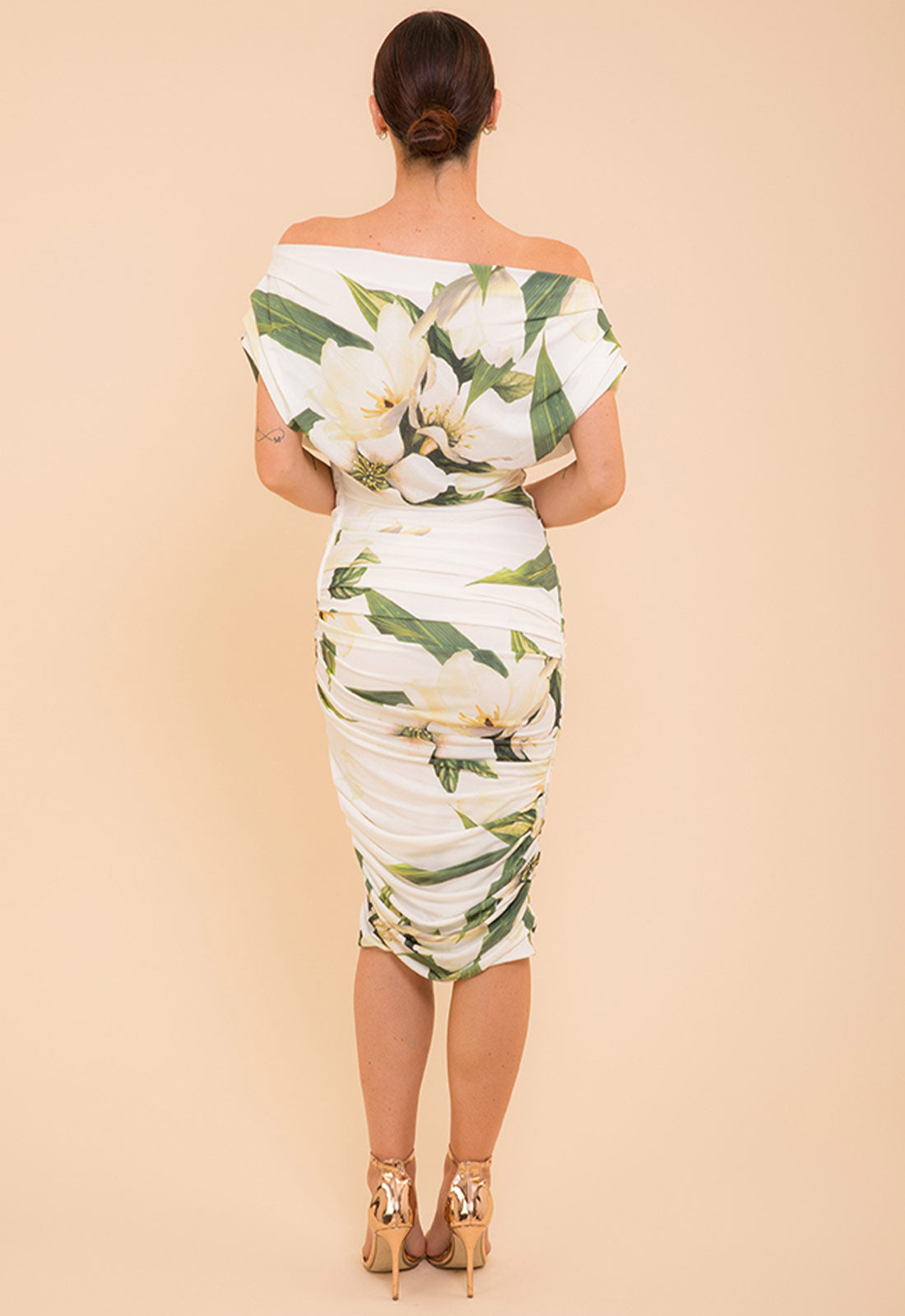 Atom Label Ivory Floral Oxygen Dress