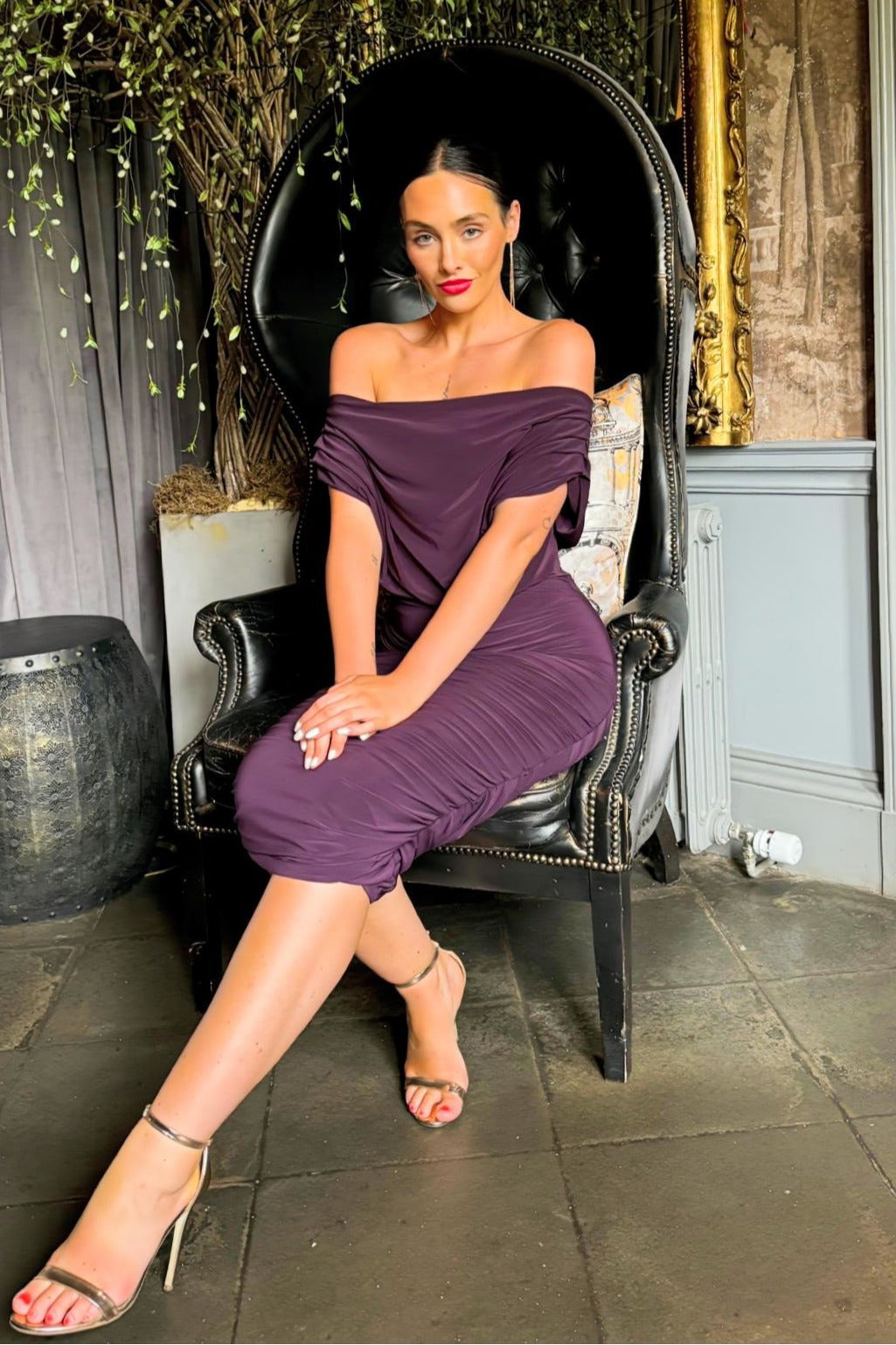 Atom Label Blackcurrant Oxygen Cocktail Dress