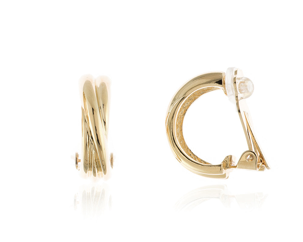Cachet London Panola Gold Clip On Earrings