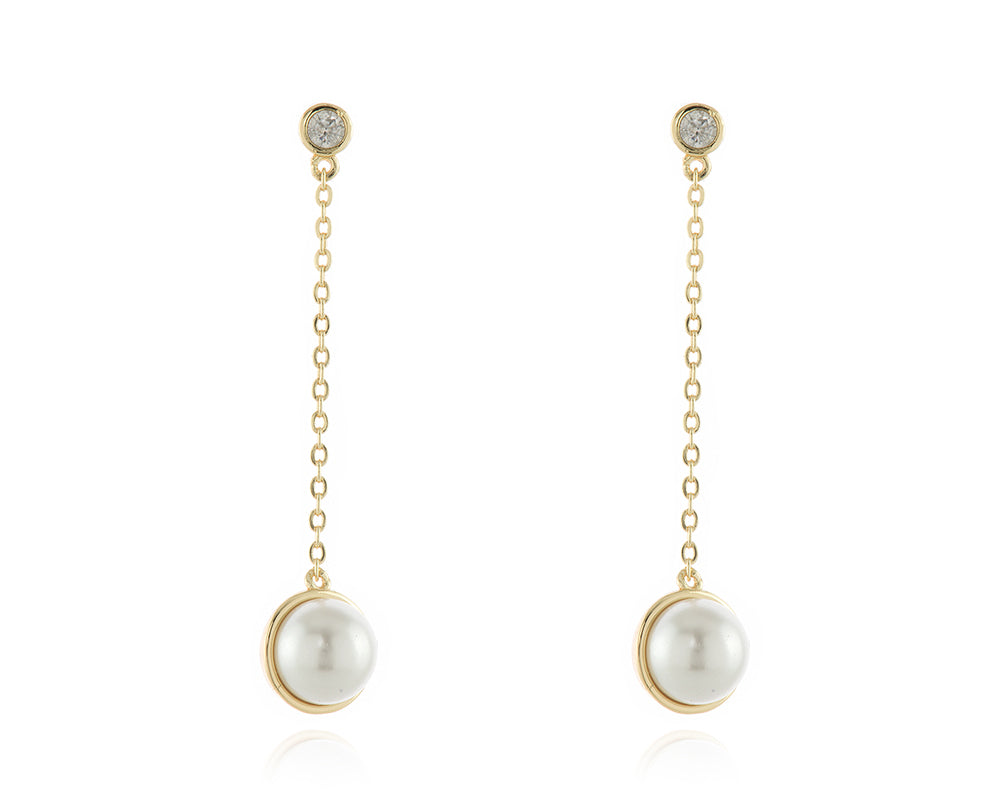 Cachet London Paris Gold Drop Earrings