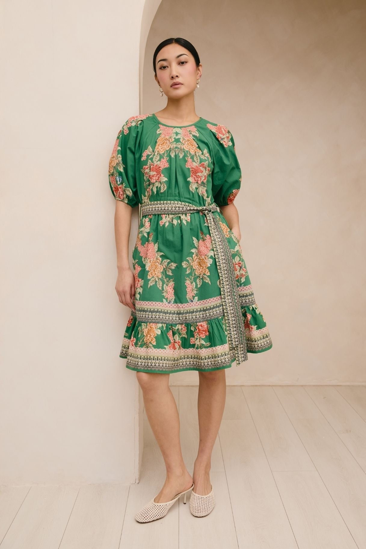Raishma Studio Green Petula Green Dress