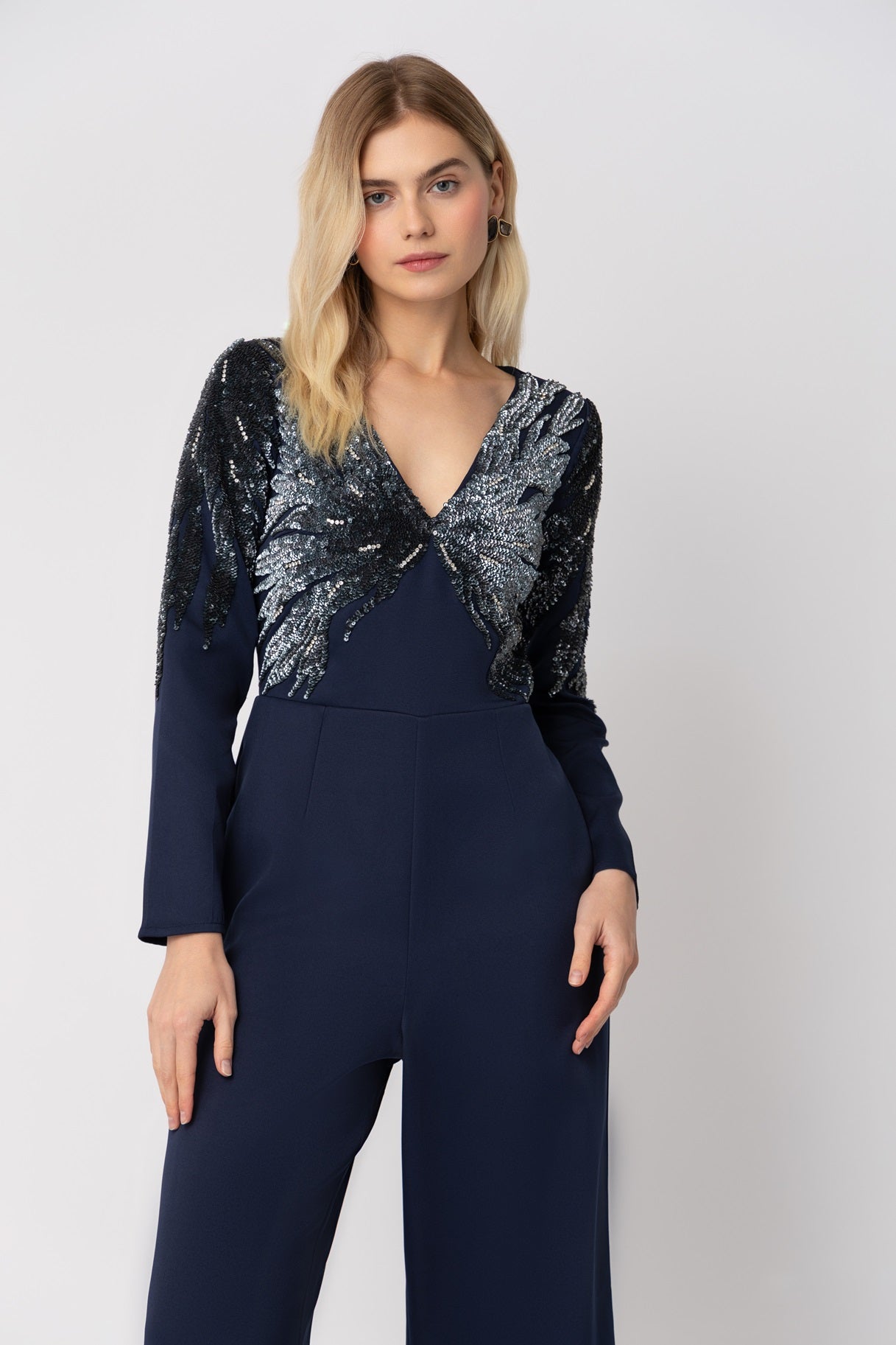 Raishma Couture Navy Piper Jumpsuit