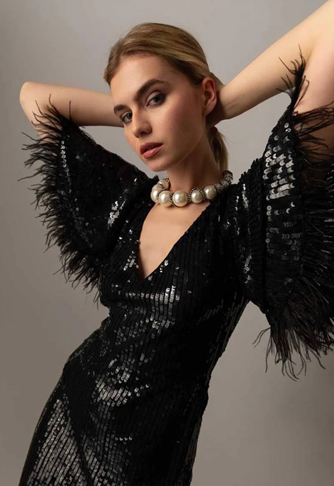 Raishma Couture Black Selene Black Gown