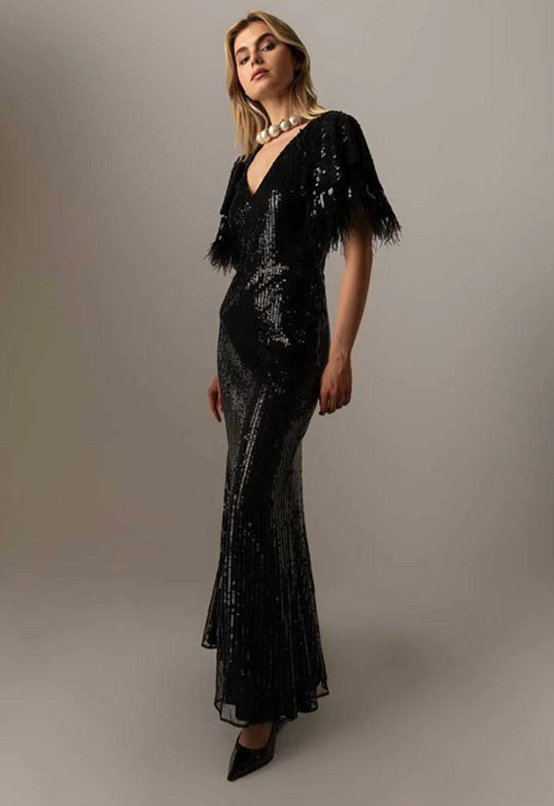 Raishma Couture Black Selene Black Gown