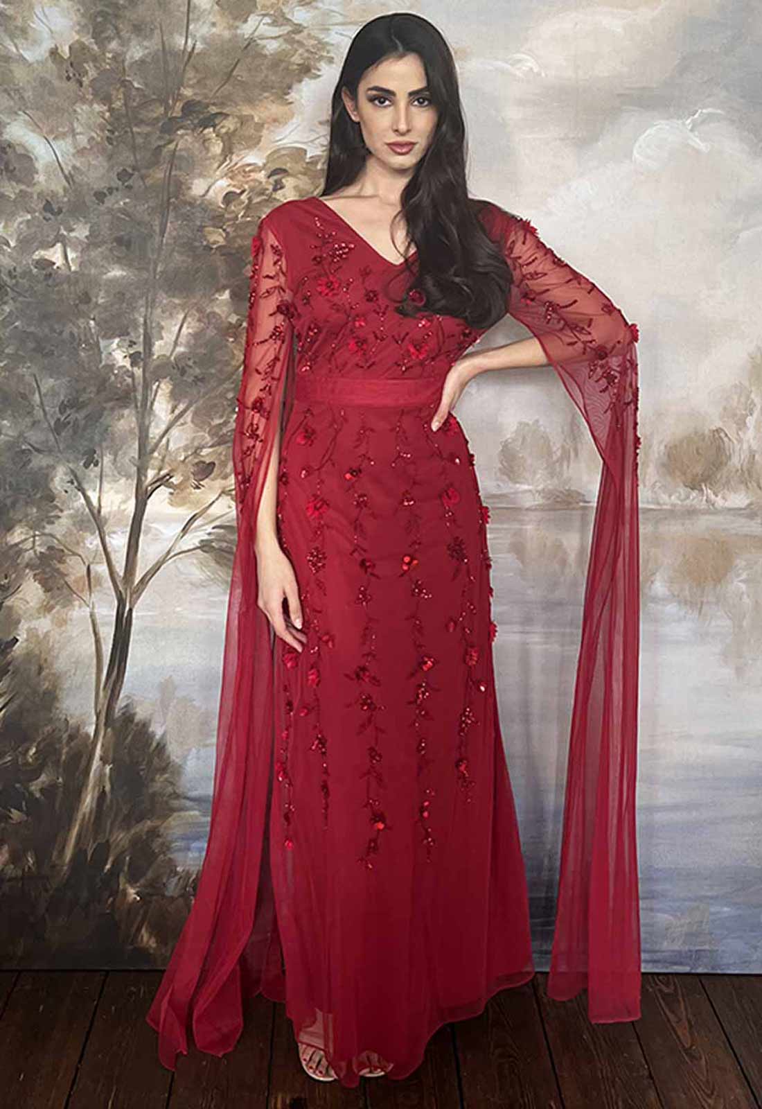 Raishma Couture Red Betsy Gown