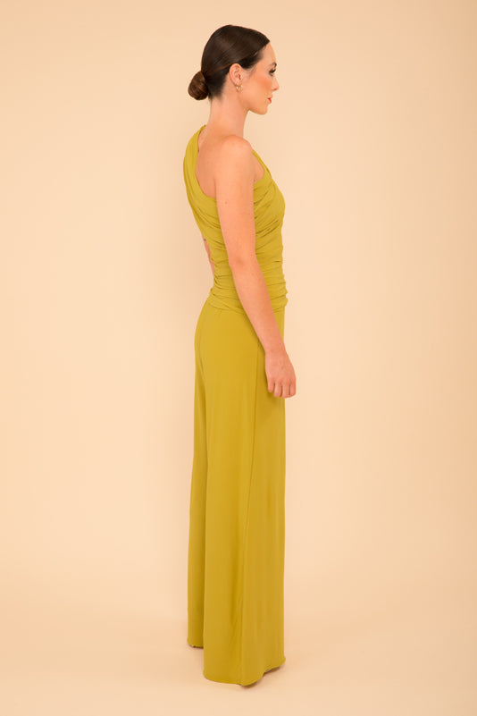 Atom Label Lime Rhodium Jumpsuit