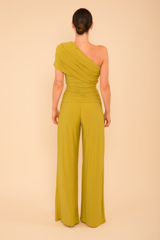 Atom Label Lime Rhodium Jumpsuit