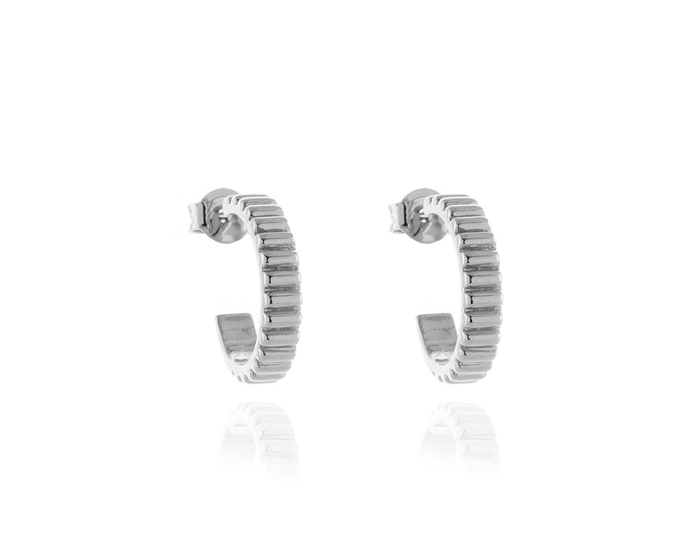 Cachet London Ricci Silver Hoop Earrings