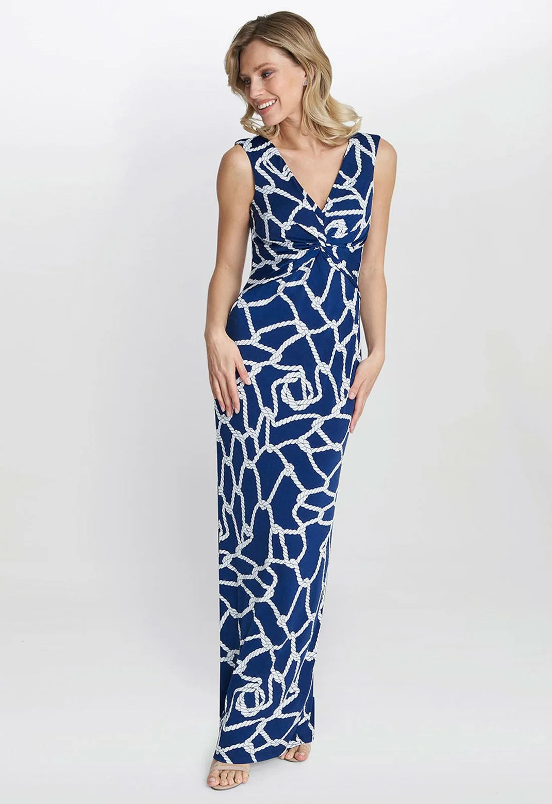 Gina Bacconi Blue Irene Maxi Dress