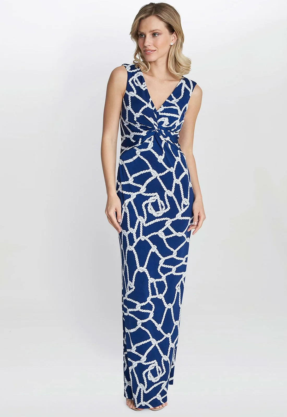 Gina Bacconi Blue Irene Maxi Dress