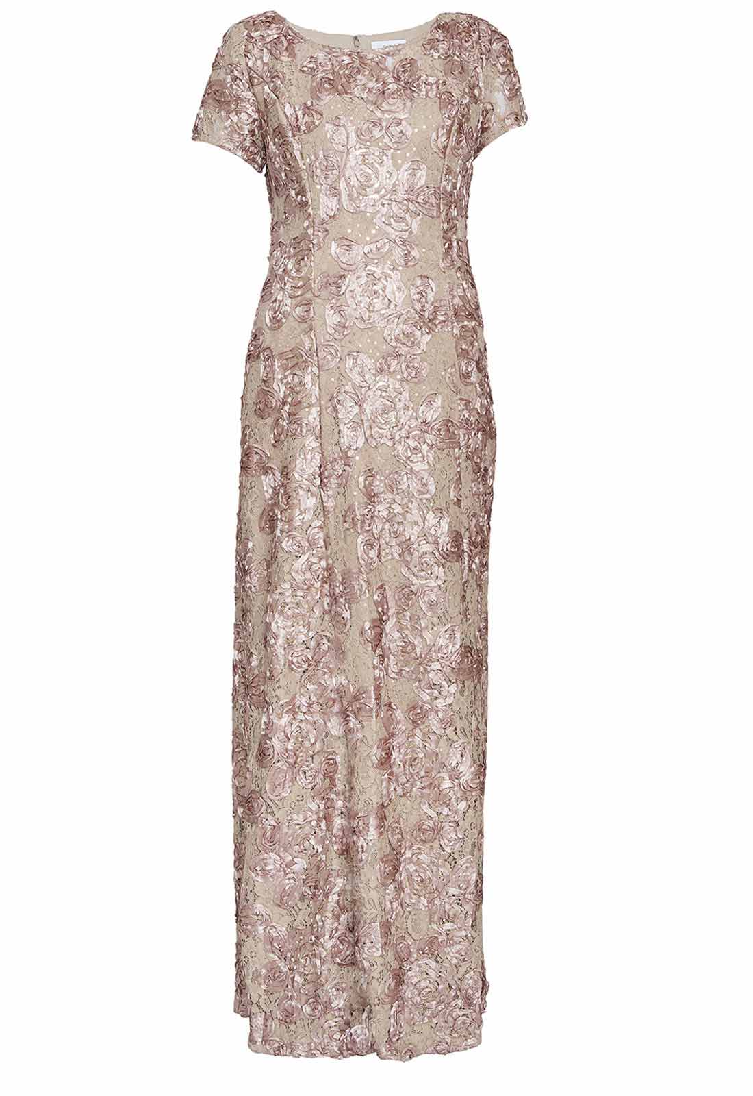 Gina Bacconi Champagne Nancy Sparkle Gown