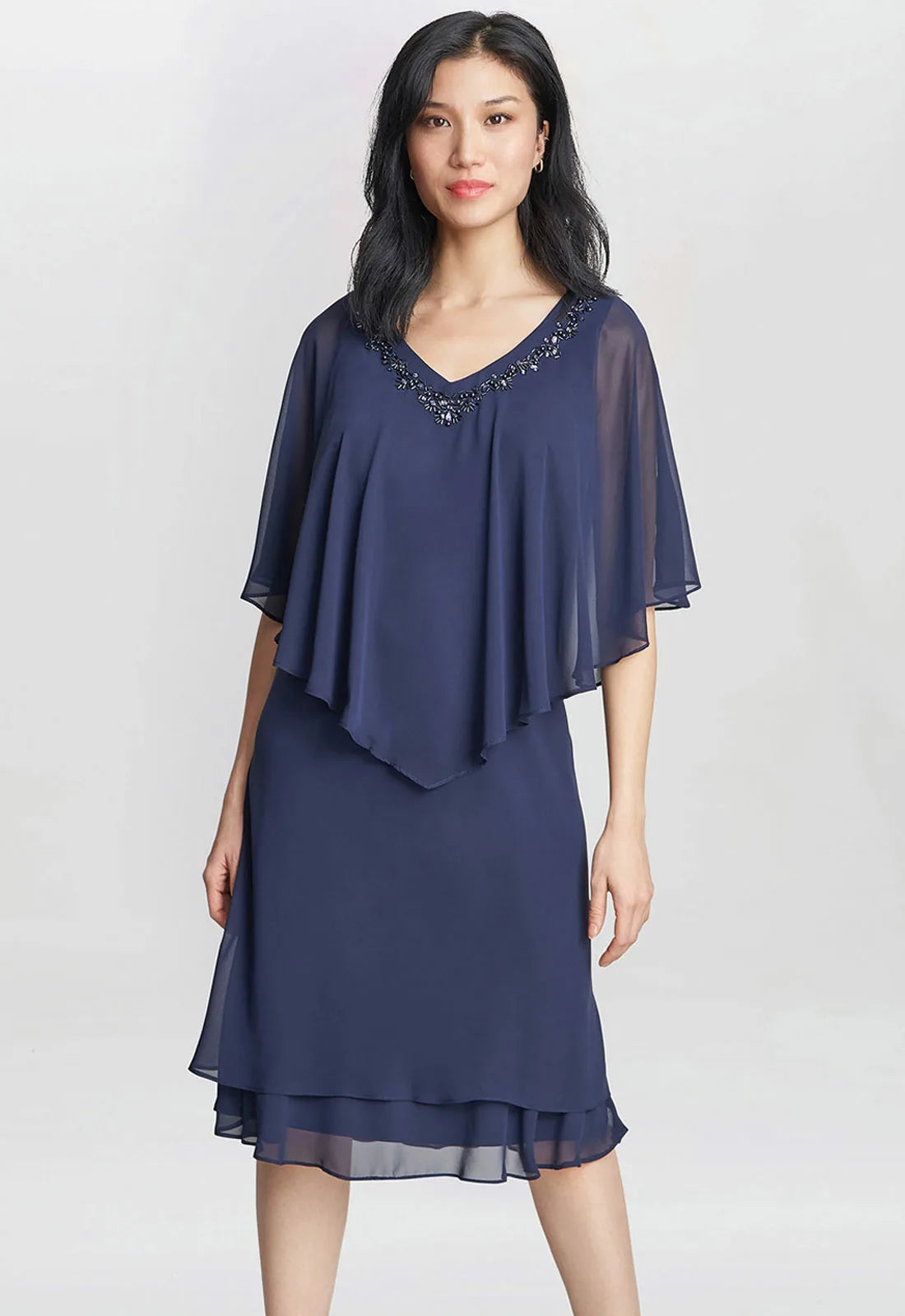 Gina Bacconi Blue Diana Cocktail Dress