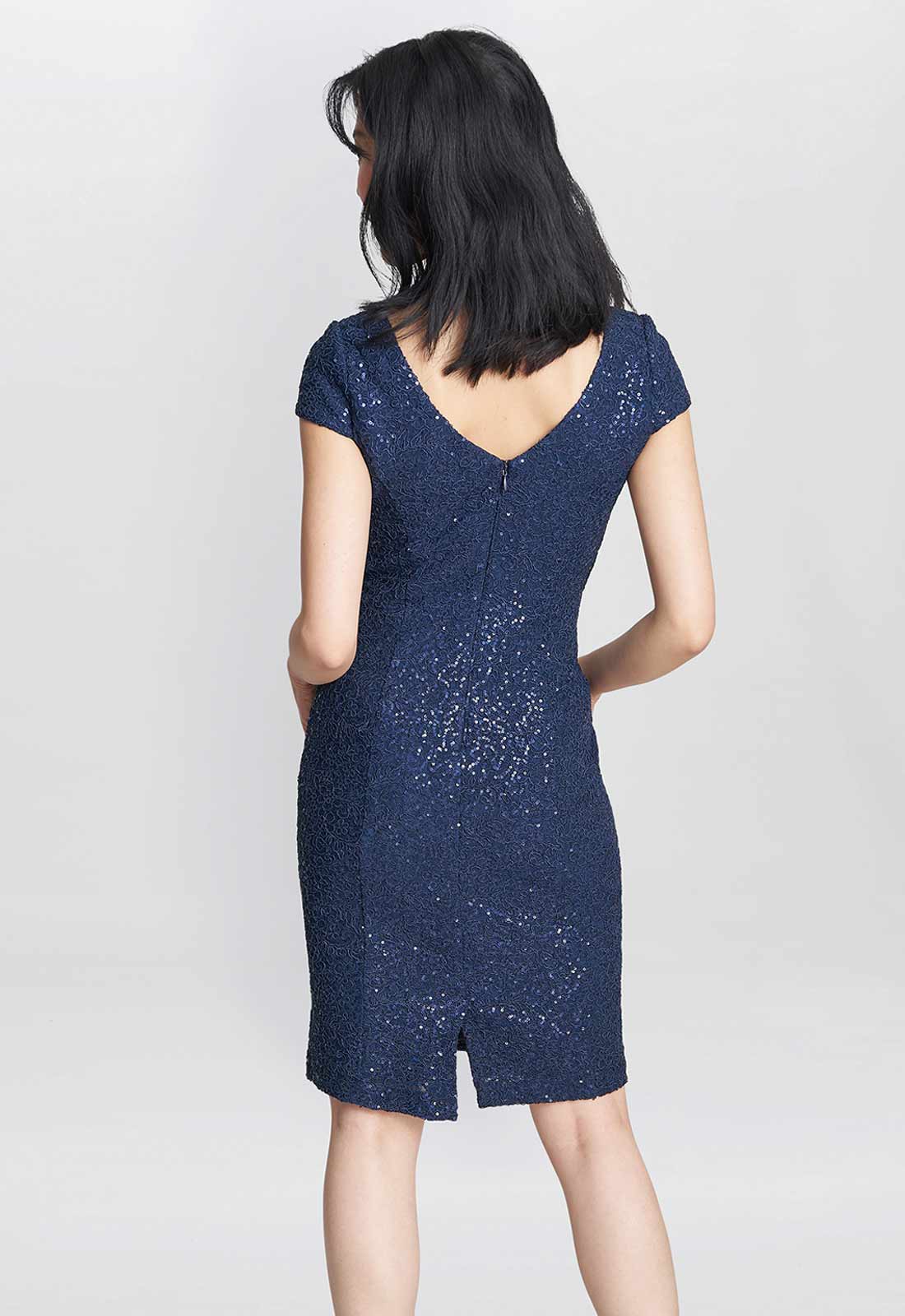 Gina Bacconi Navy Dora Cocktail Dress
