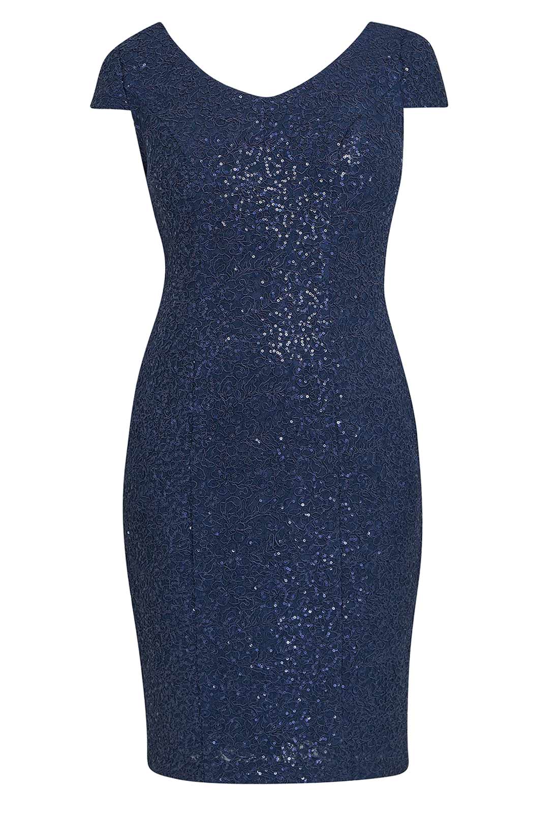 Gina Bacconi Navy Dora Cocktail Dress