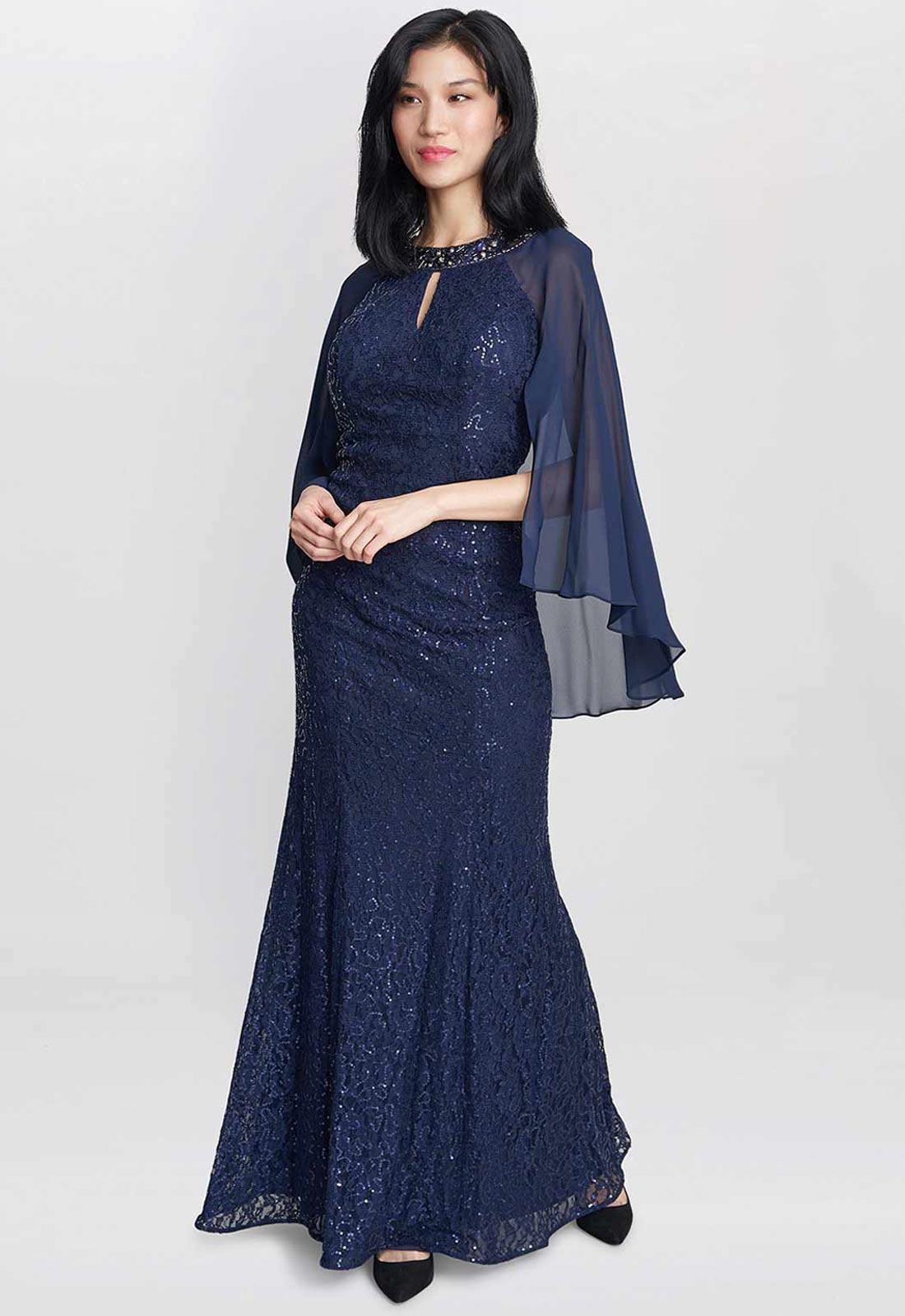 Gina Bacconi Blue Florence Maxi Dress