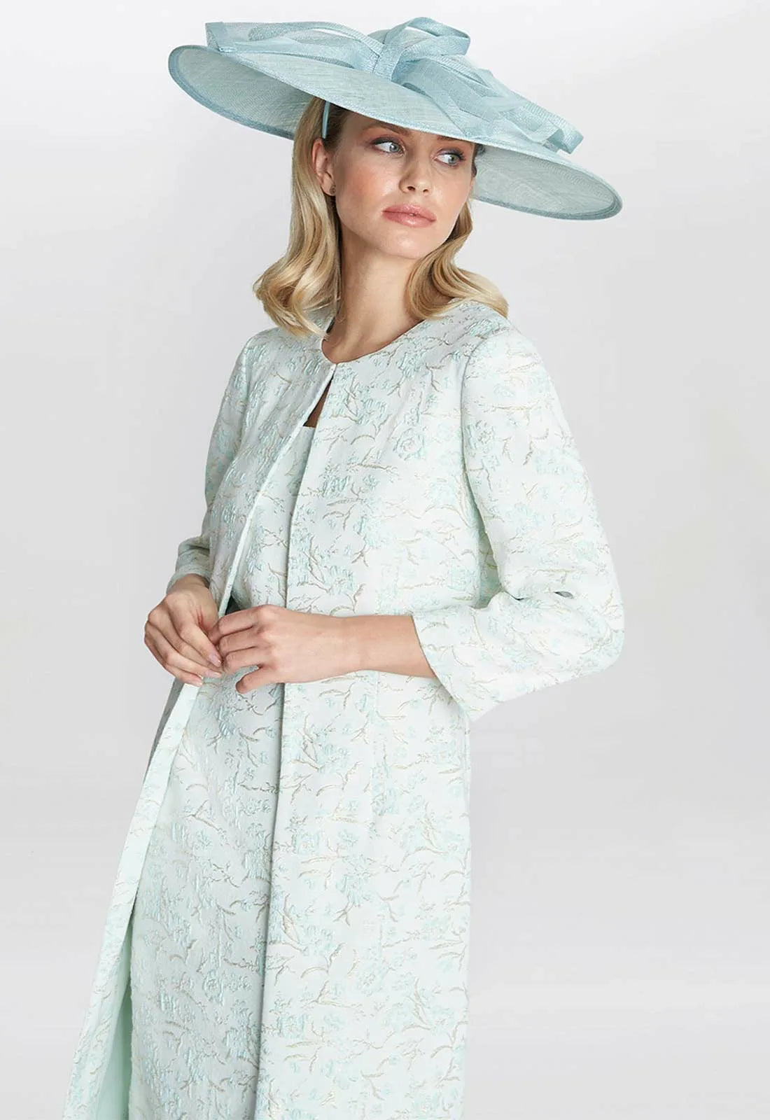 Gina Bacconi Lulu Jacquard Dress And Coat - Main Image