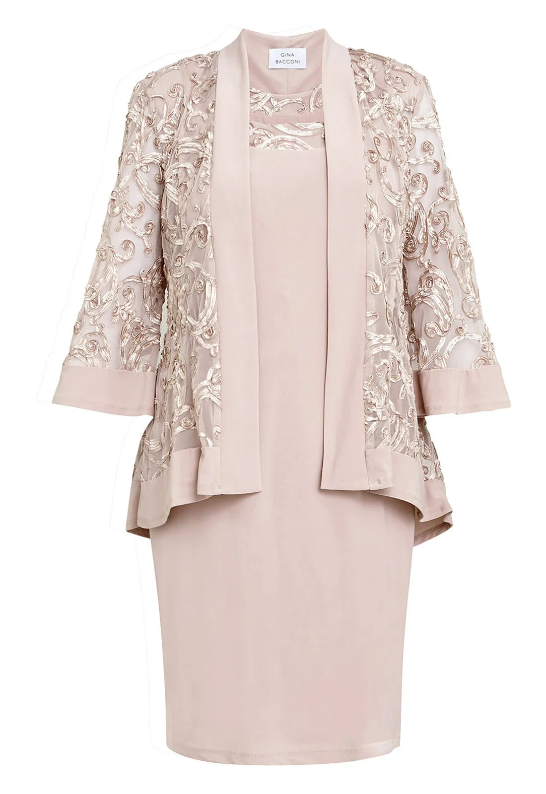 Gina Bacconi Blush Beverley Dress and Jacket