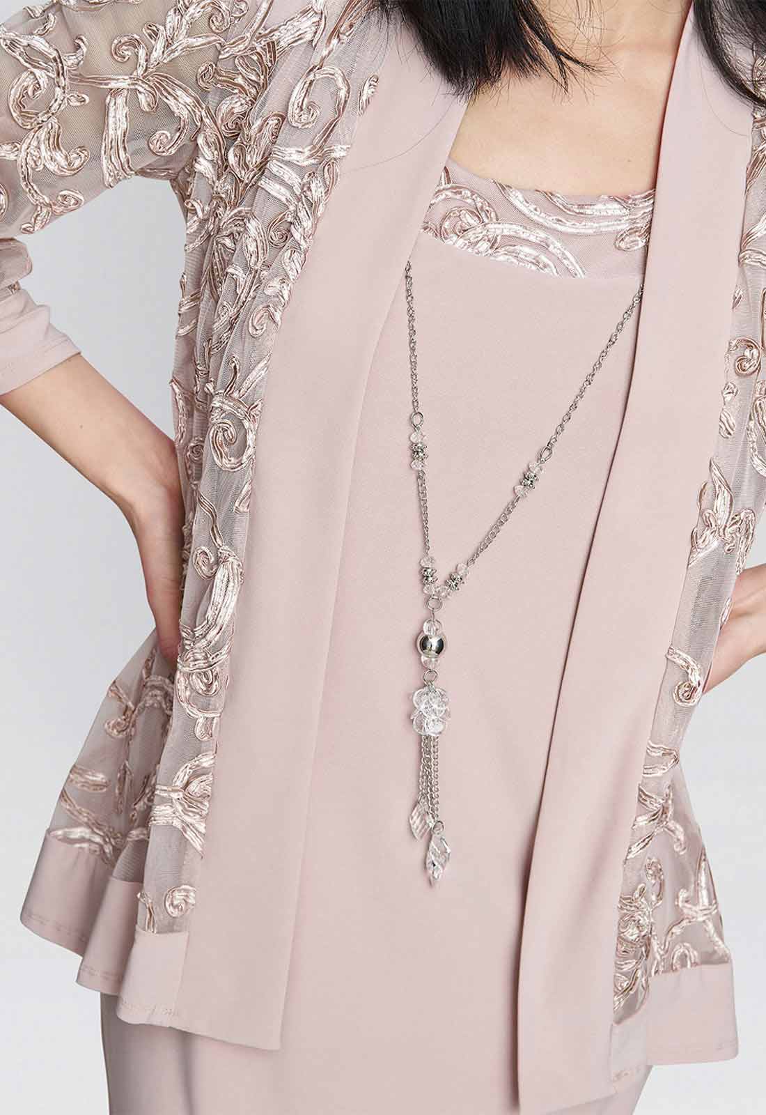 Gina Bacconi Blush Beverley Dress and Jacket