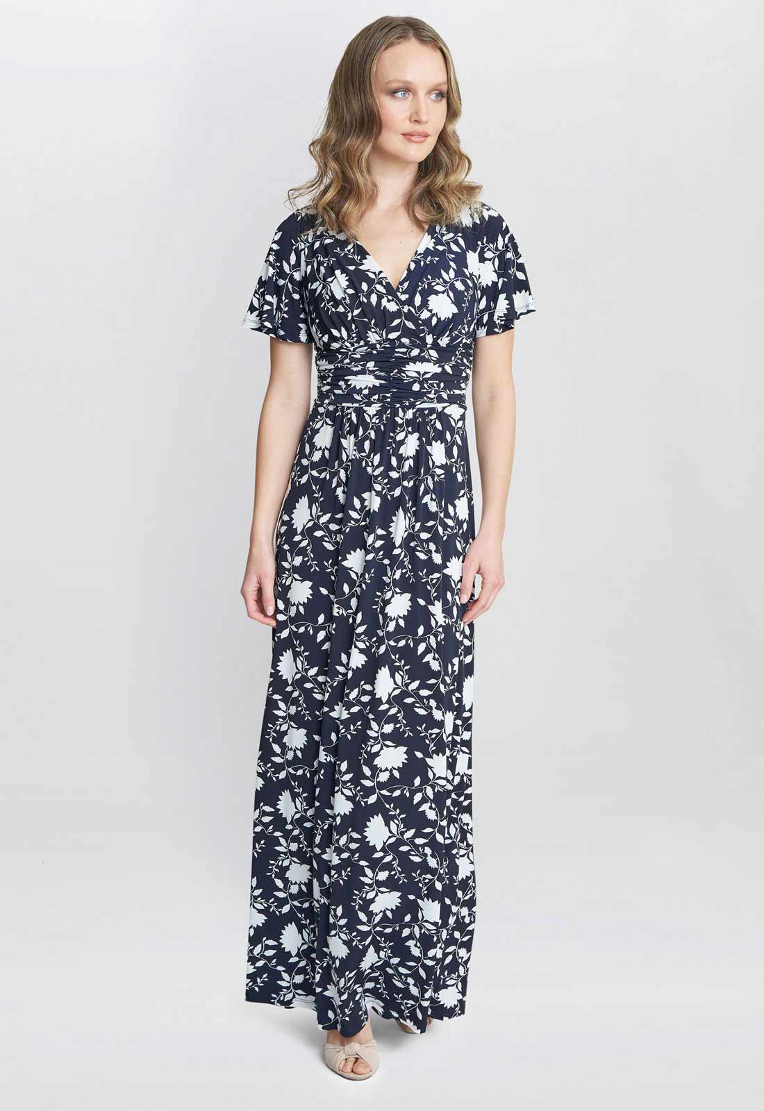 Gina Bacconi Black Faye Jersey Maxi Dress