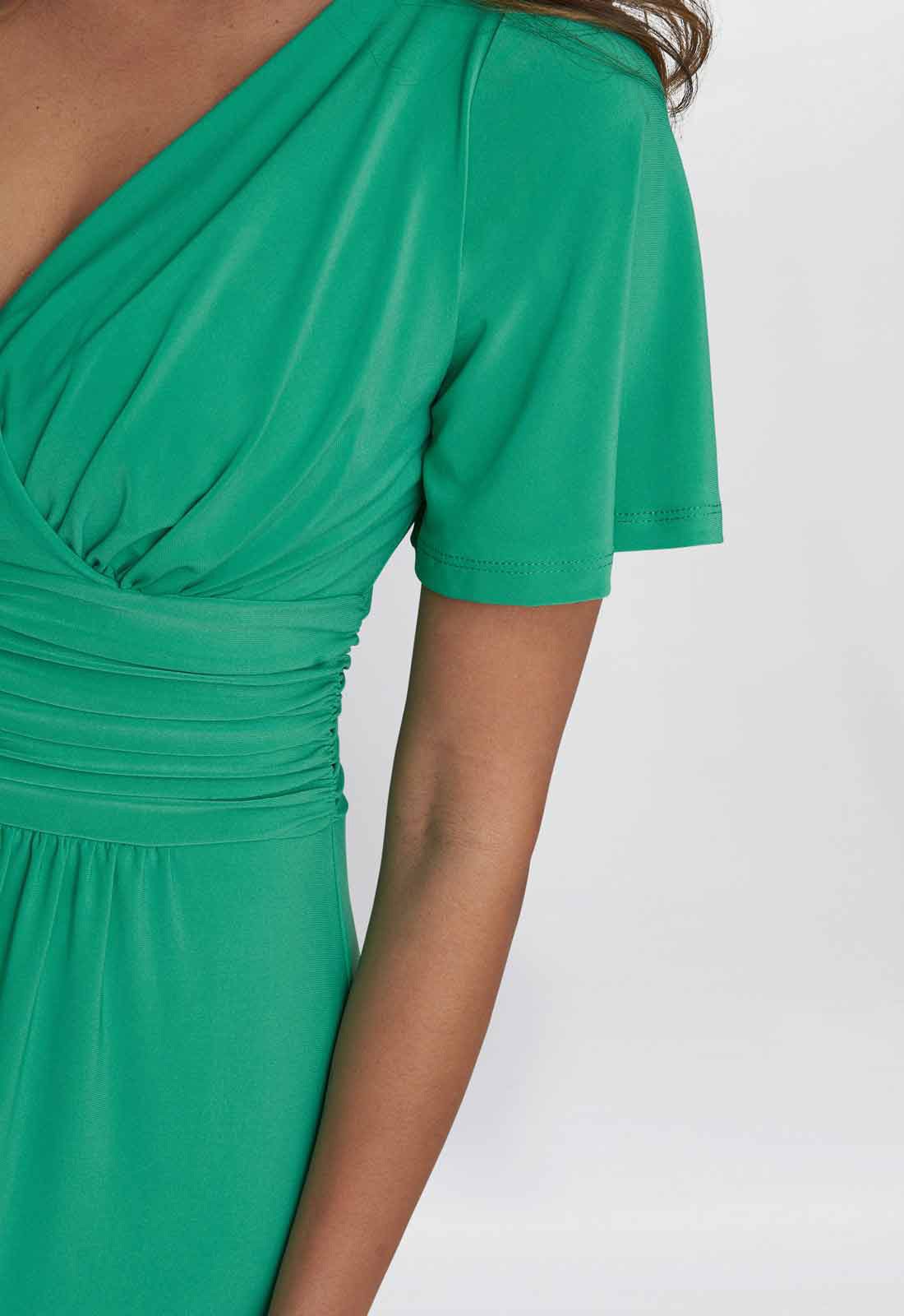 Gina Bacconi Green Elena Jersey Maxi Dress