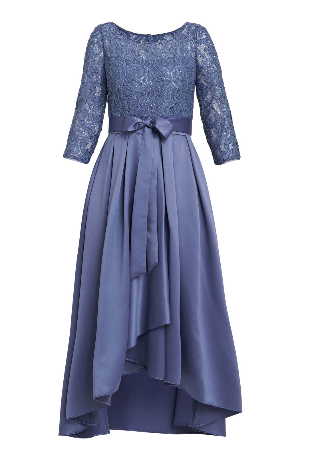 Gina Bacconi Blue Leona Sequin Lace Dress