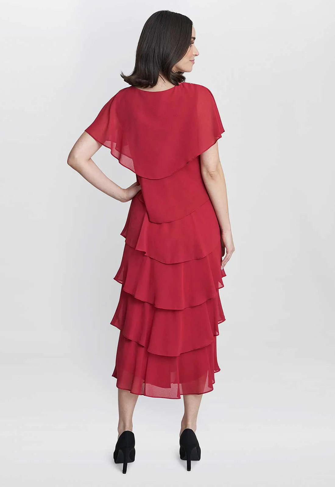 Gina Bacconi Red Rebecca Cocktail Dress