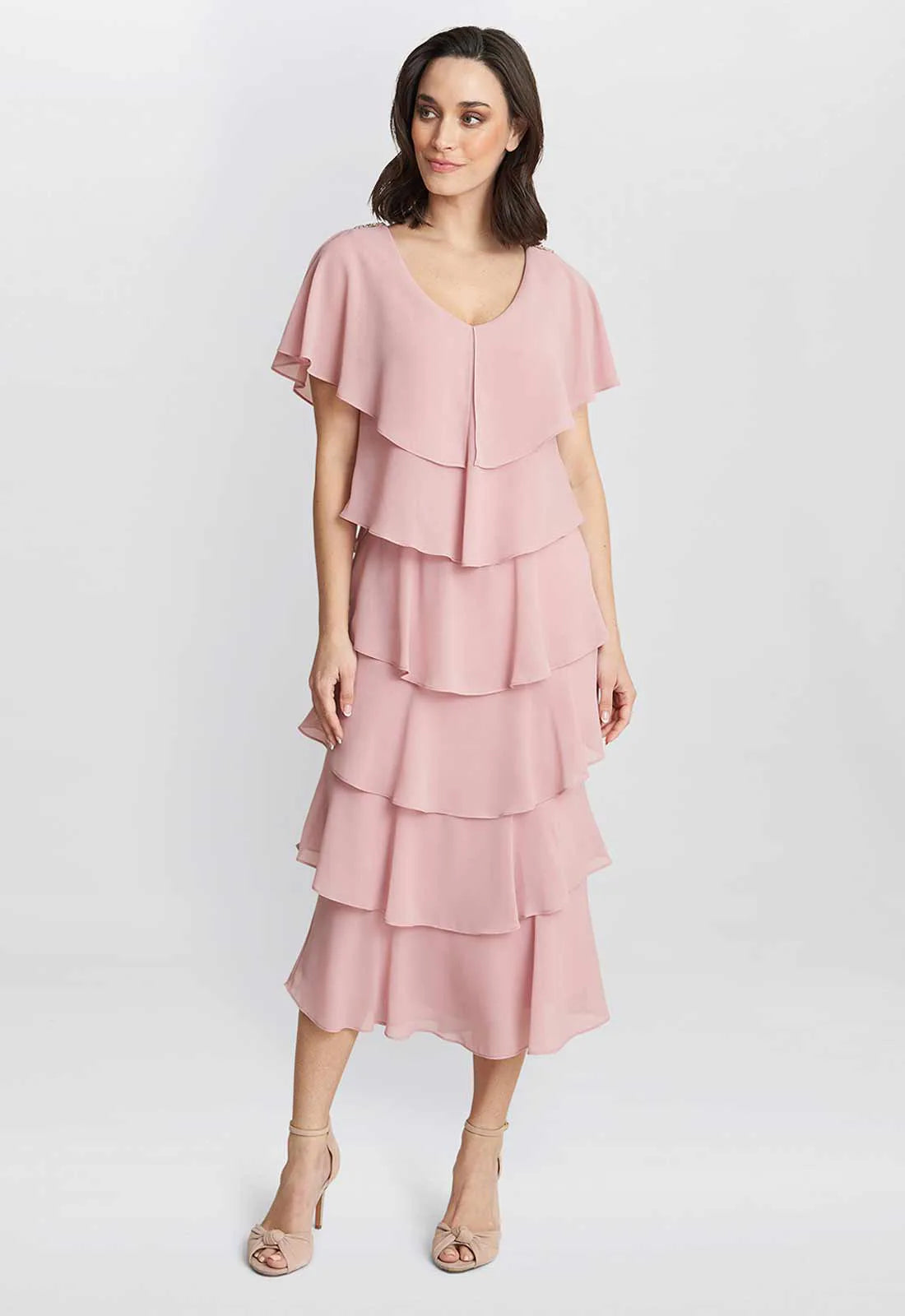 Gina Bacconi Rose Pink Rebecca Cocktail Dress