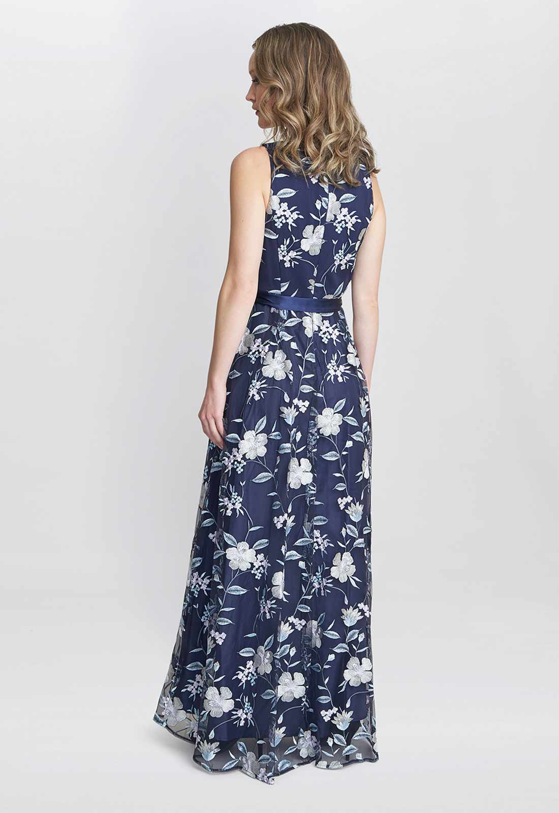 Gina Bacconi Blue Judith Maxi Dress
