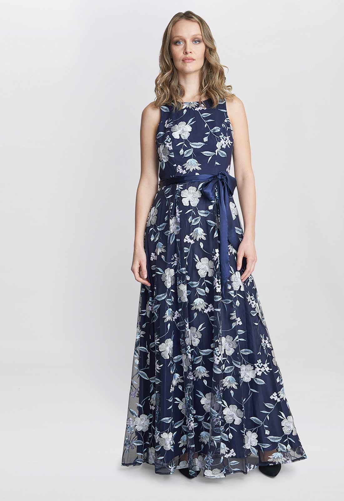 Gina Bacconi Blue Judith Maxi Dress