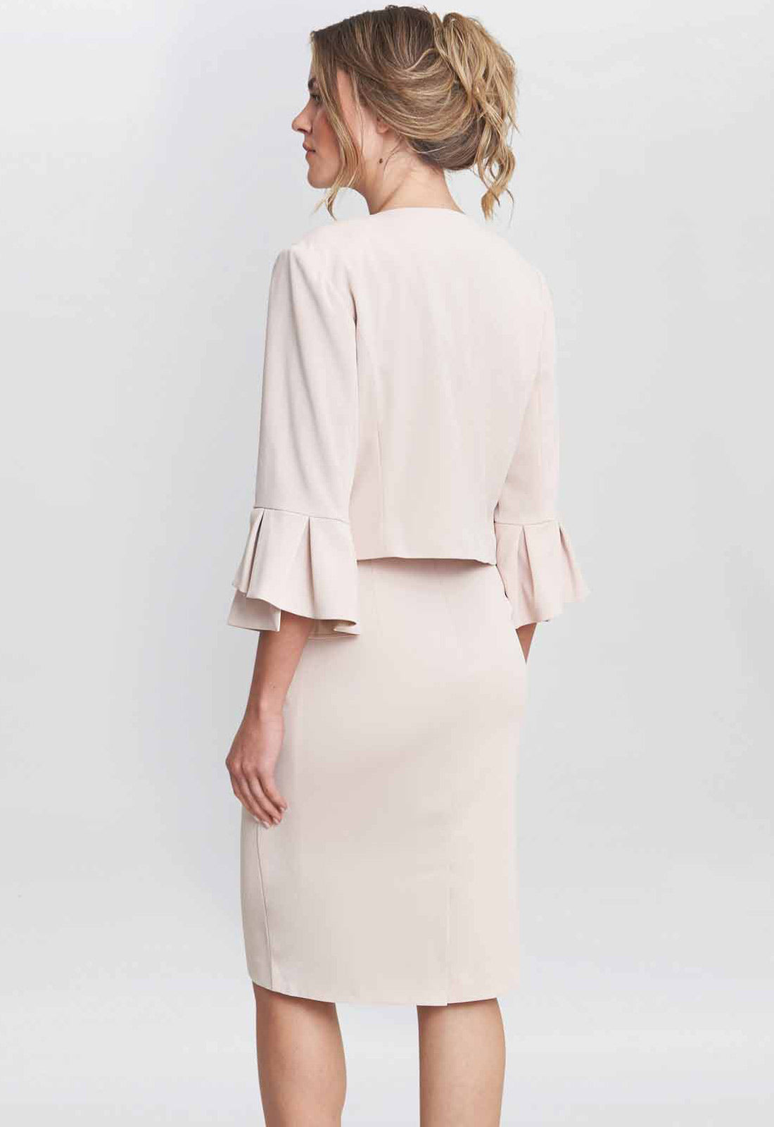 Gina Bacconi Rose Melissa Crepe Dress And Jacket