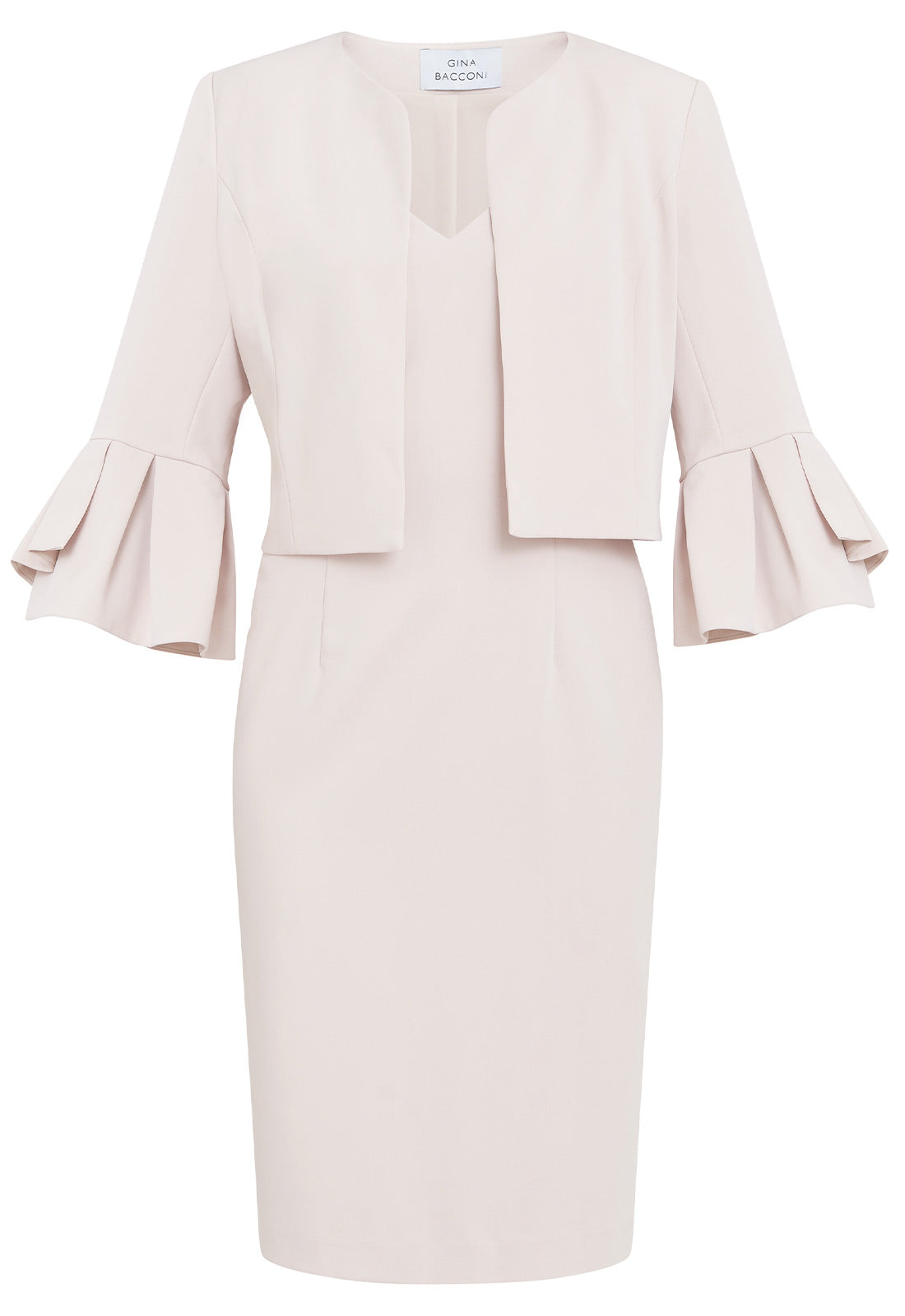 Gina Bacconi Rose Melissa Crepe Dress And Jacket