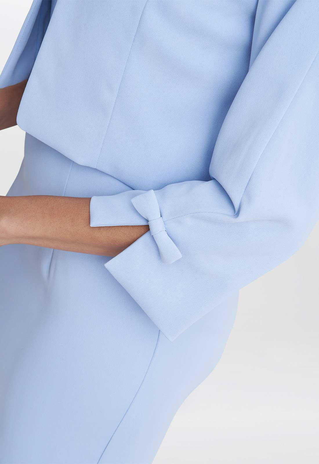 Gina Bacconi Nordic Blue Corinne Crepe Dress And Jacket