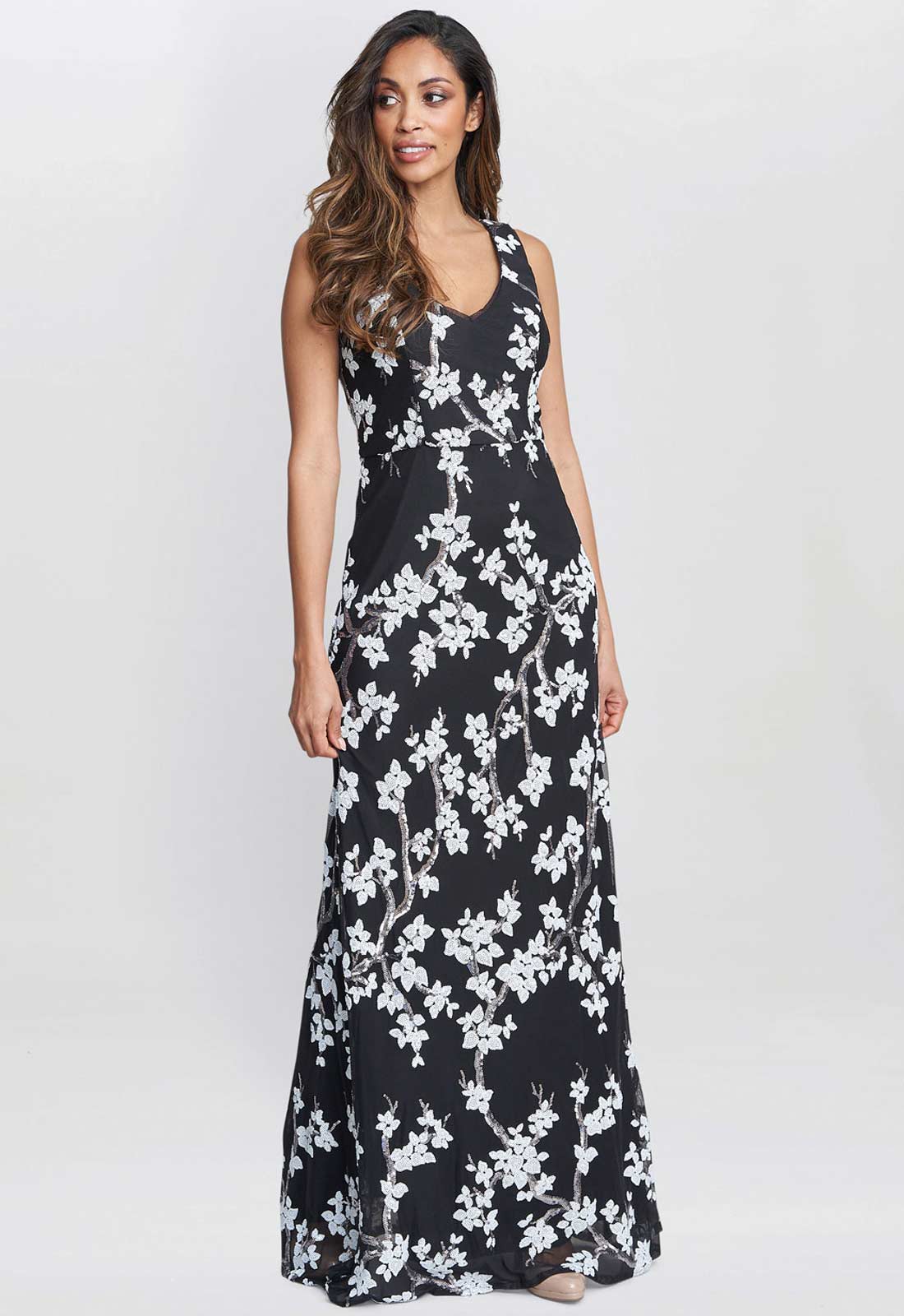 Gina Bacconi Flavia Floral Maxi Dress