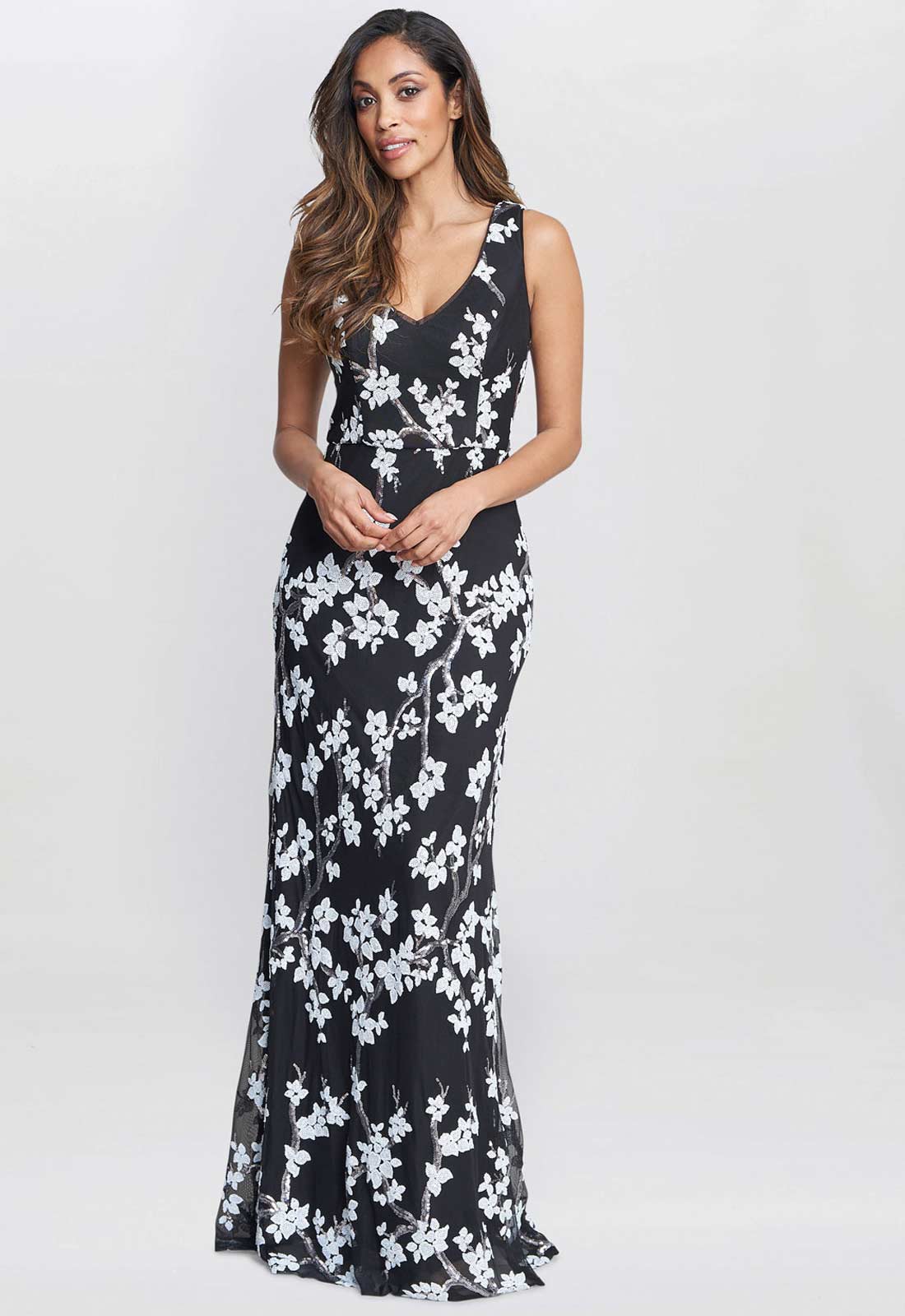 Gina Bacconi Flavia Floral Maxi Dress