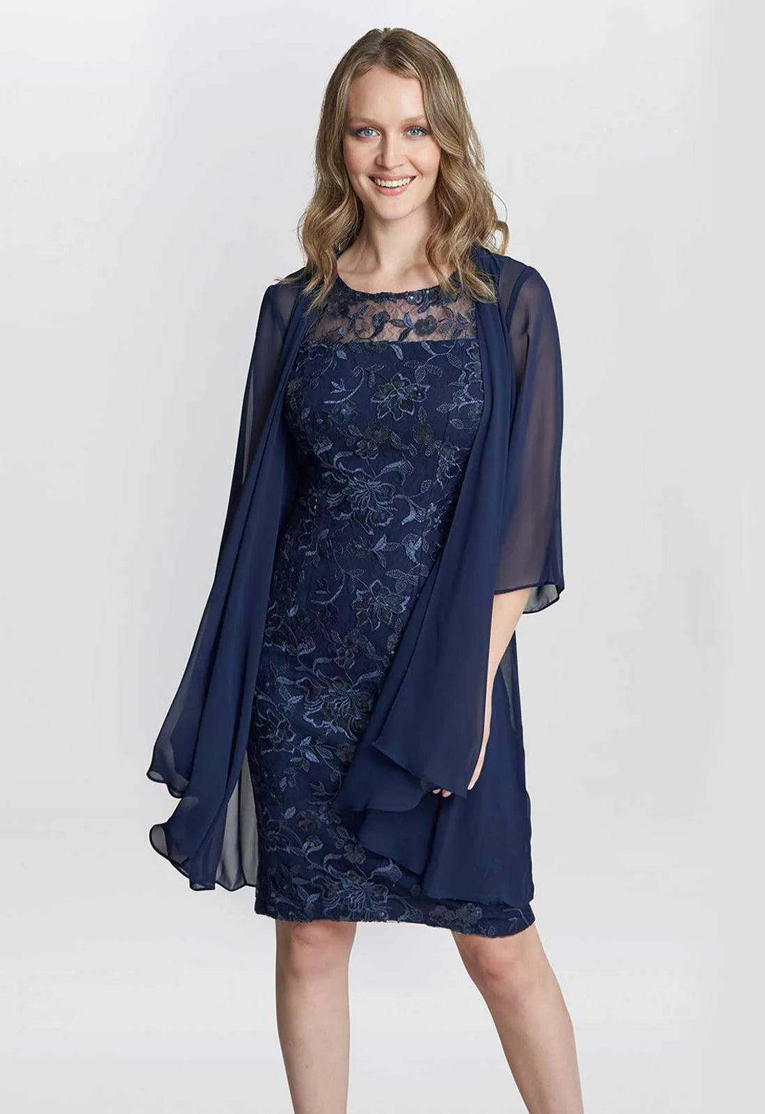 Gina Bacconi Blue Hayley Dress and Jacket