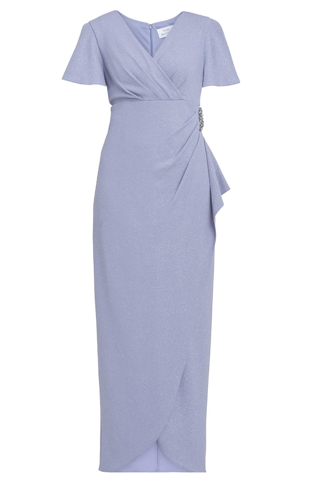 Gina Bacconi Perri Alissa Maxi Dress With Hip Embellishment