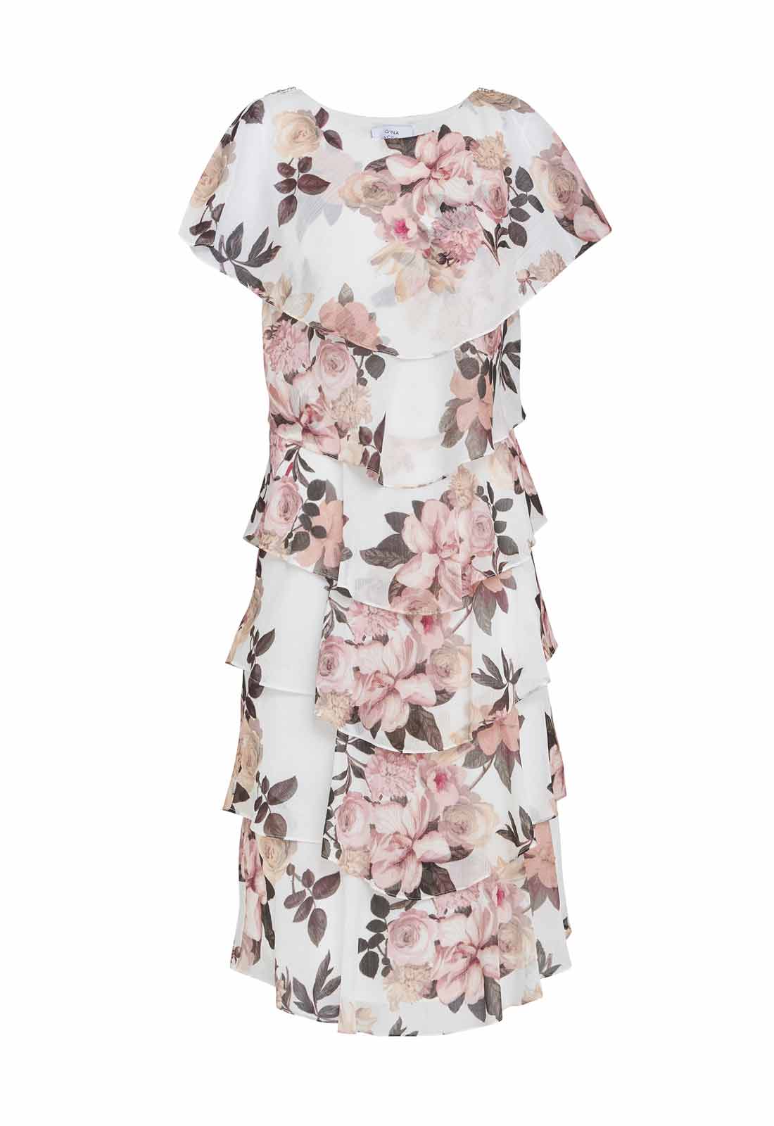 Gina Bacconi Pink Alice Print Dress