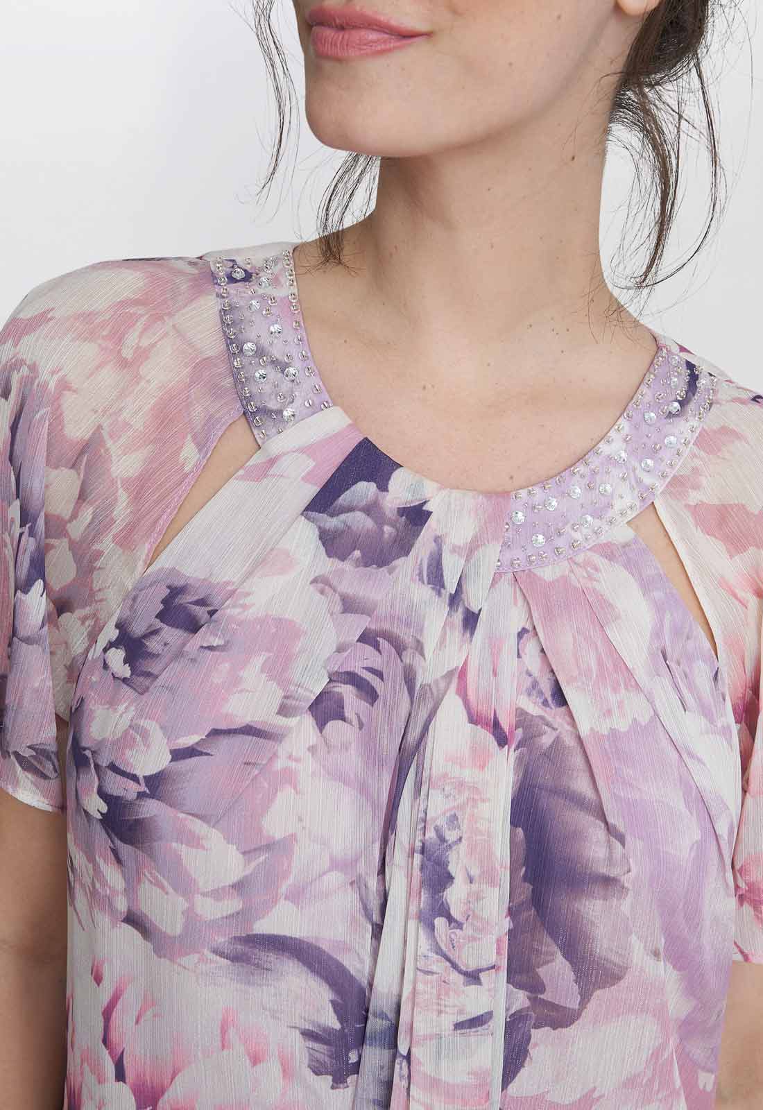 Gina Bacconi Lilac Erika Print Dress