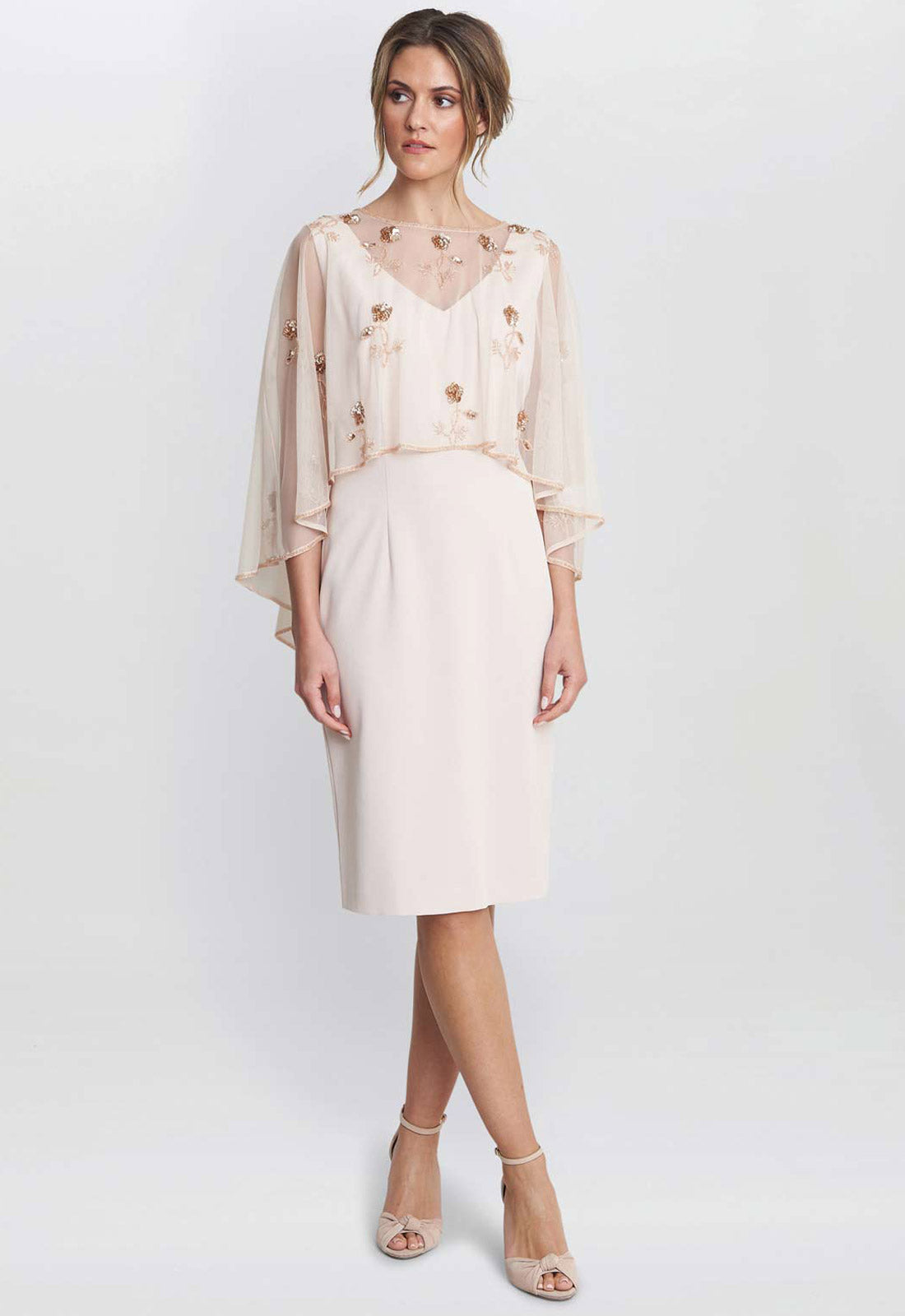 Gina Bacconi Pink Rose Cocktail Dress