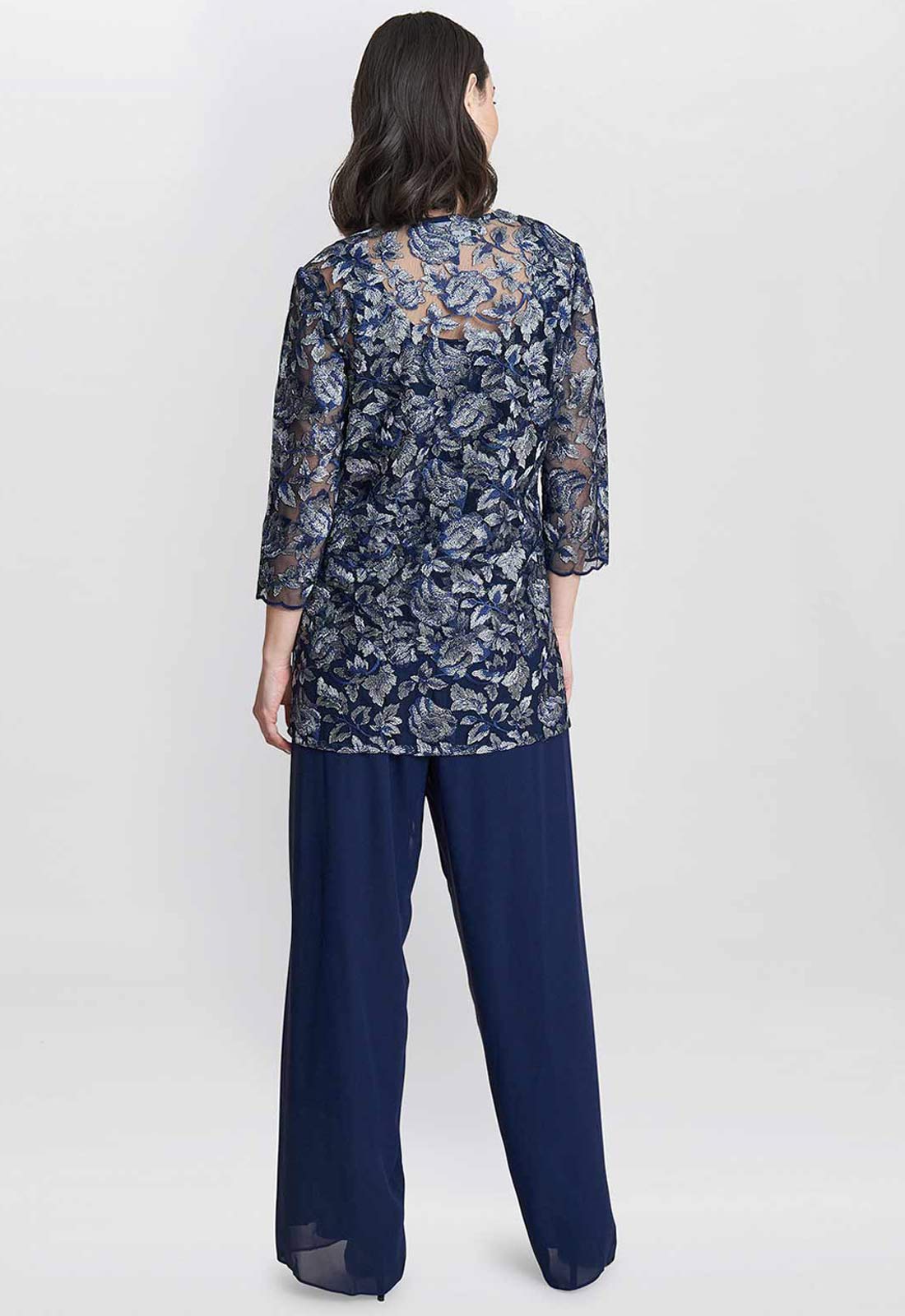 Gina Bacconi Blue Nikki 3 Piece Trouser Suit