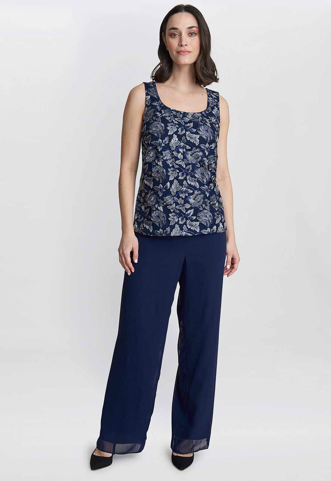 Gina Bacconi Blue Nikki 3 Piece Trouser Suit