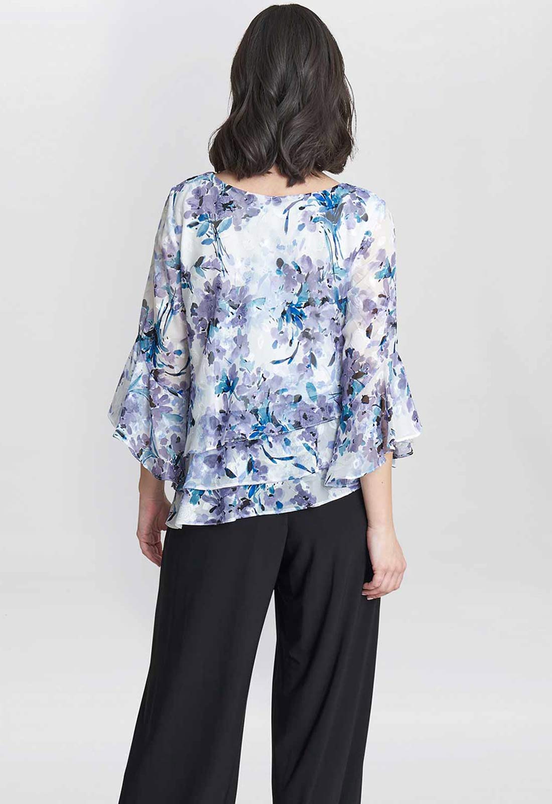 Gina Bacconi Philomena 3/4 Sleeve Printed Blouse